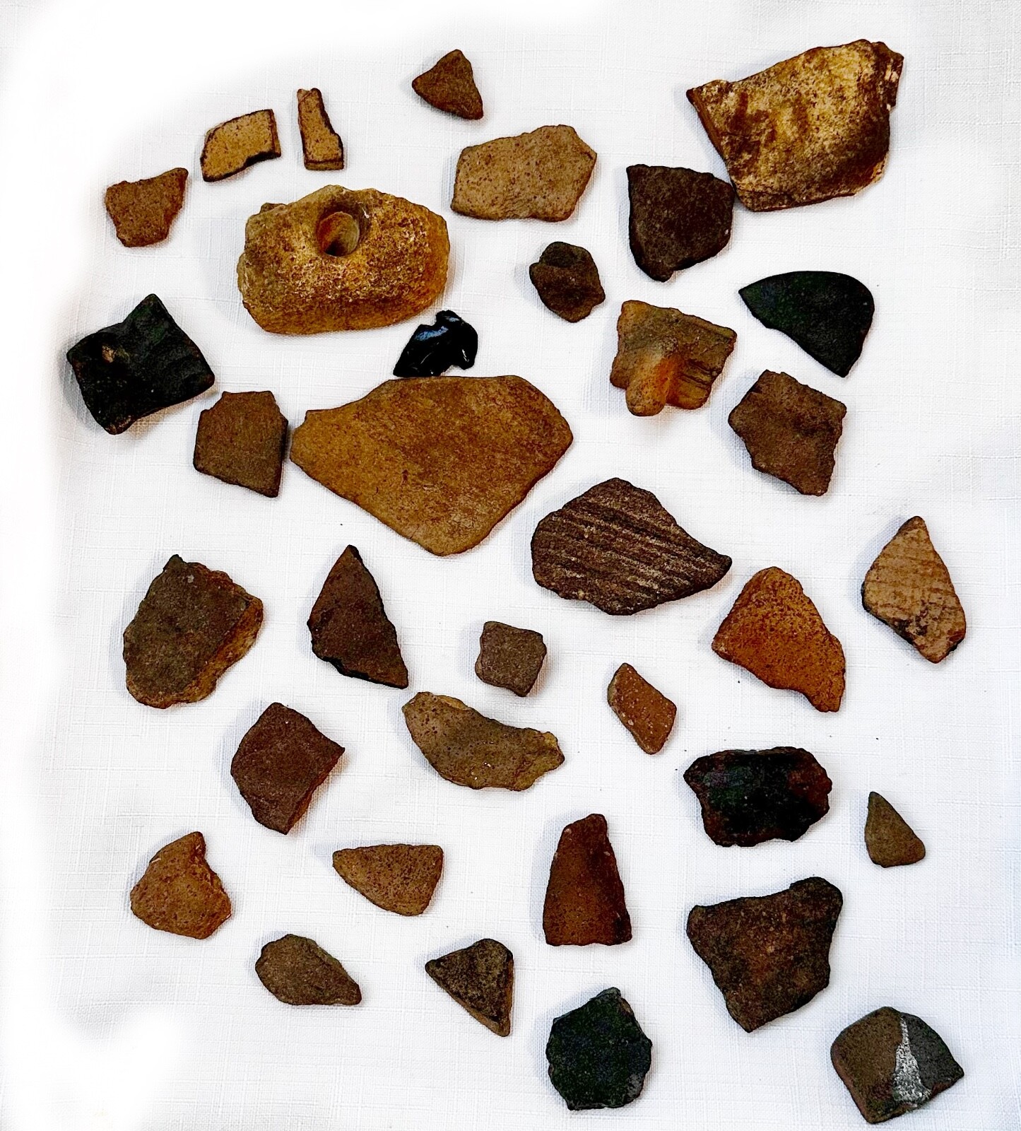 6 lbs Florida Chert Flint Native American Hammered Tools Pottery Shards Fossils