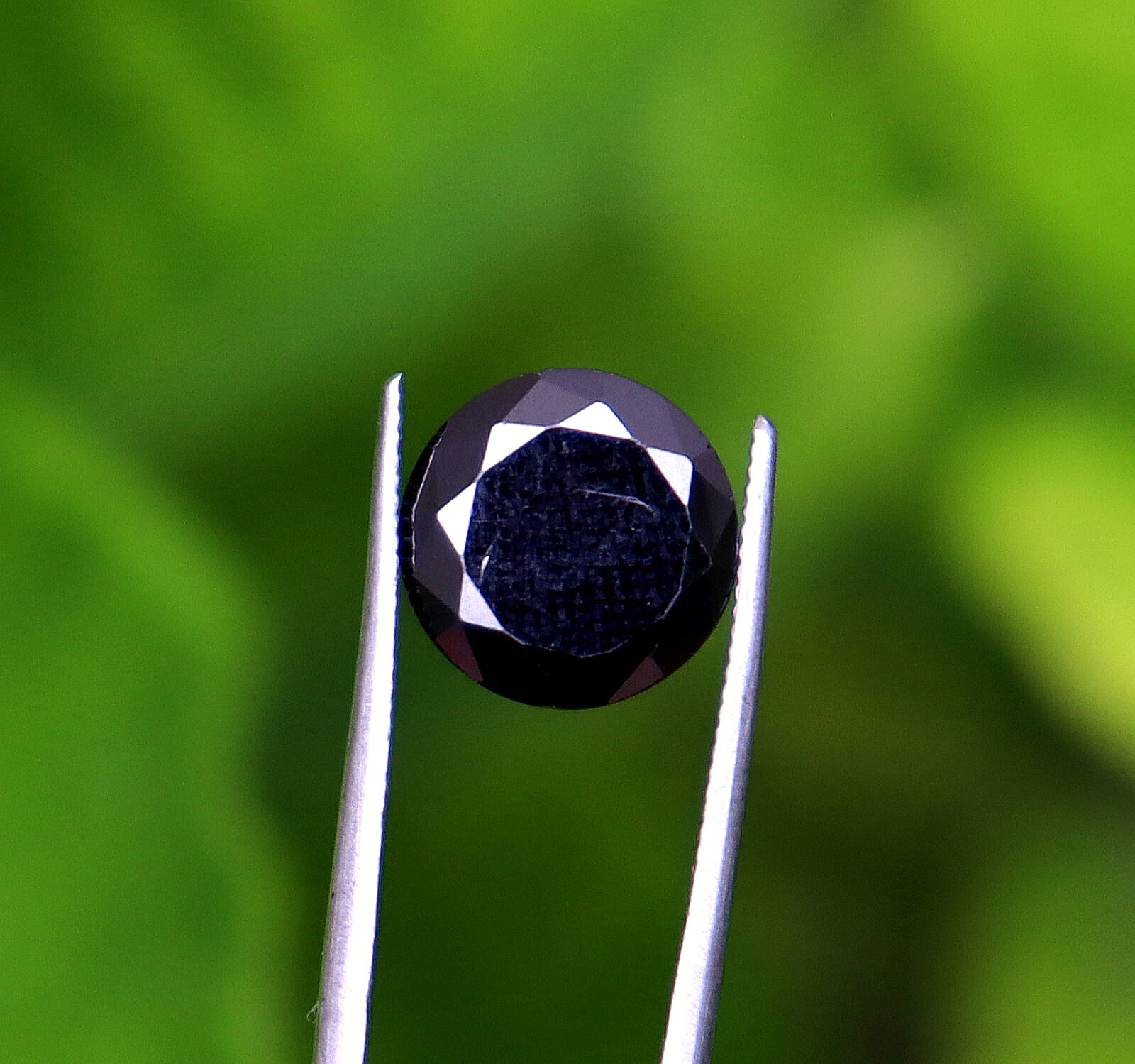 7 Ct Natural Moissanite Black Color Round Cut Certified Loose Gemstone