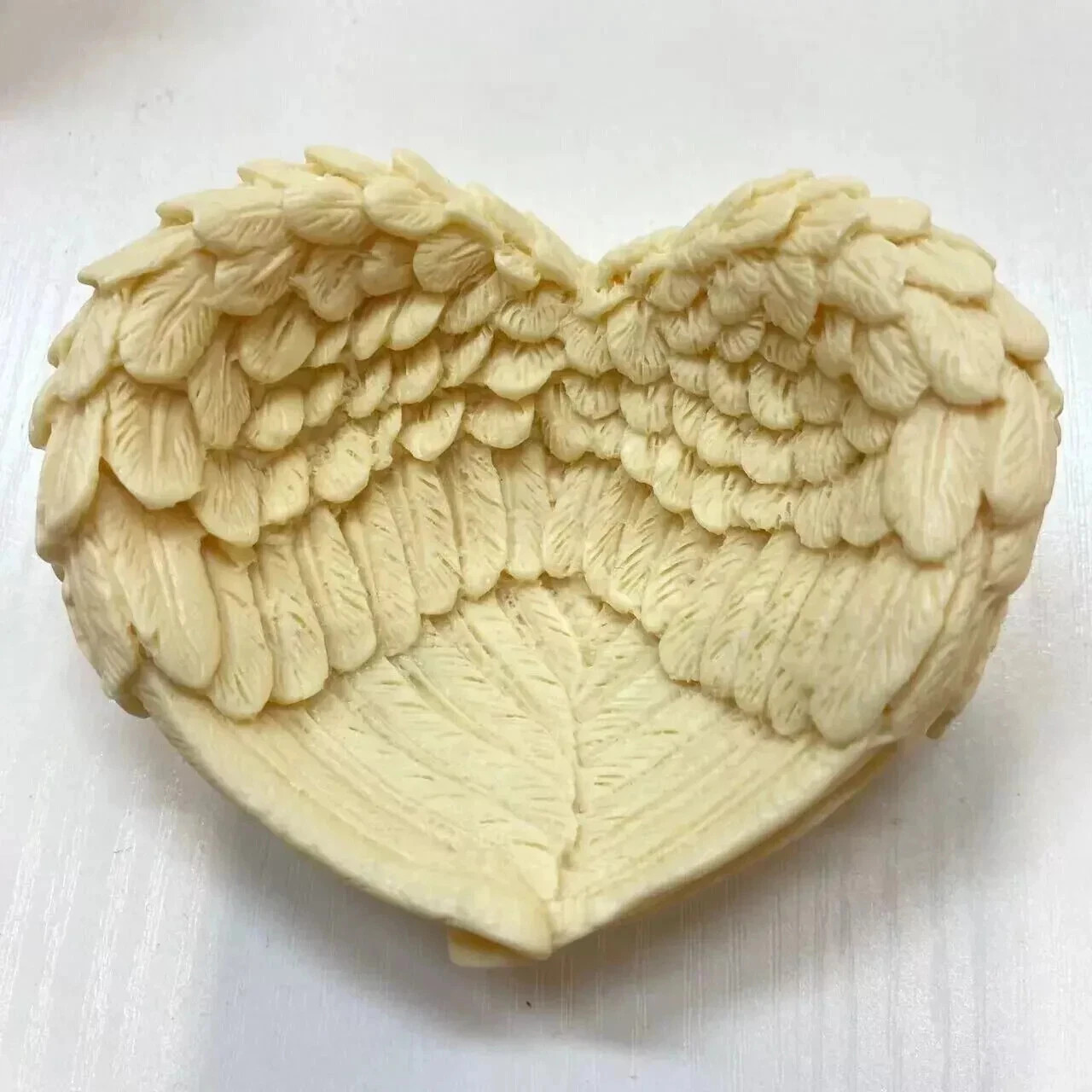 1pc Natural Genuine Tagua Nut Hand Carved Wing Heart Skull Reiki Healing Gift