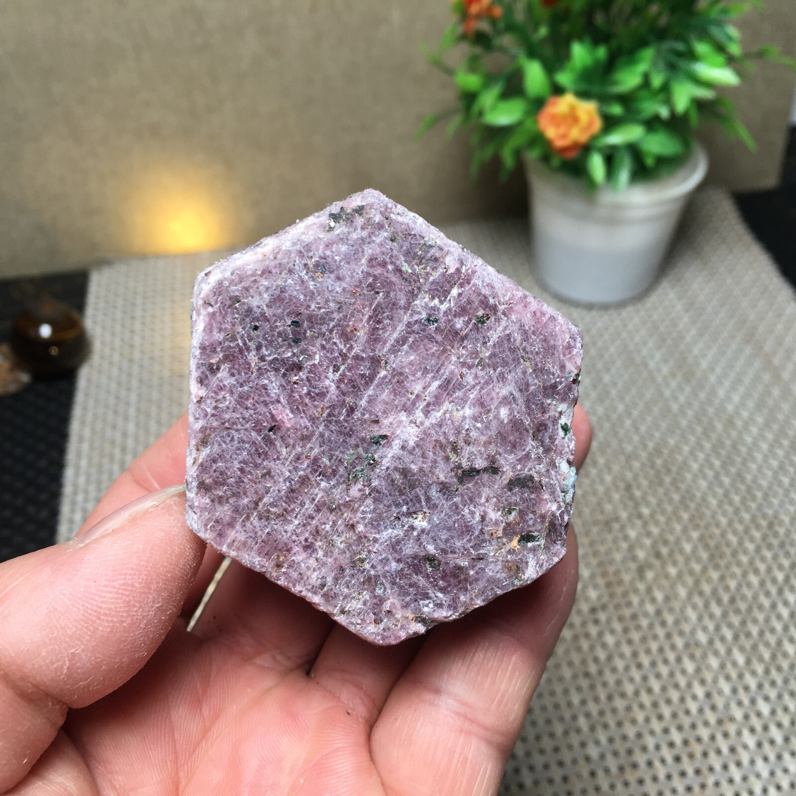286g Natural Red Corundum Ruby Crystal Rough Mineral Specimen B1886