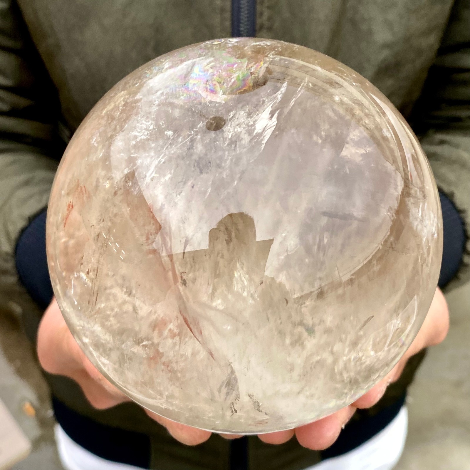 3.15LB Natural clear quartz sphere quartz crystal ball reiki Energy healing