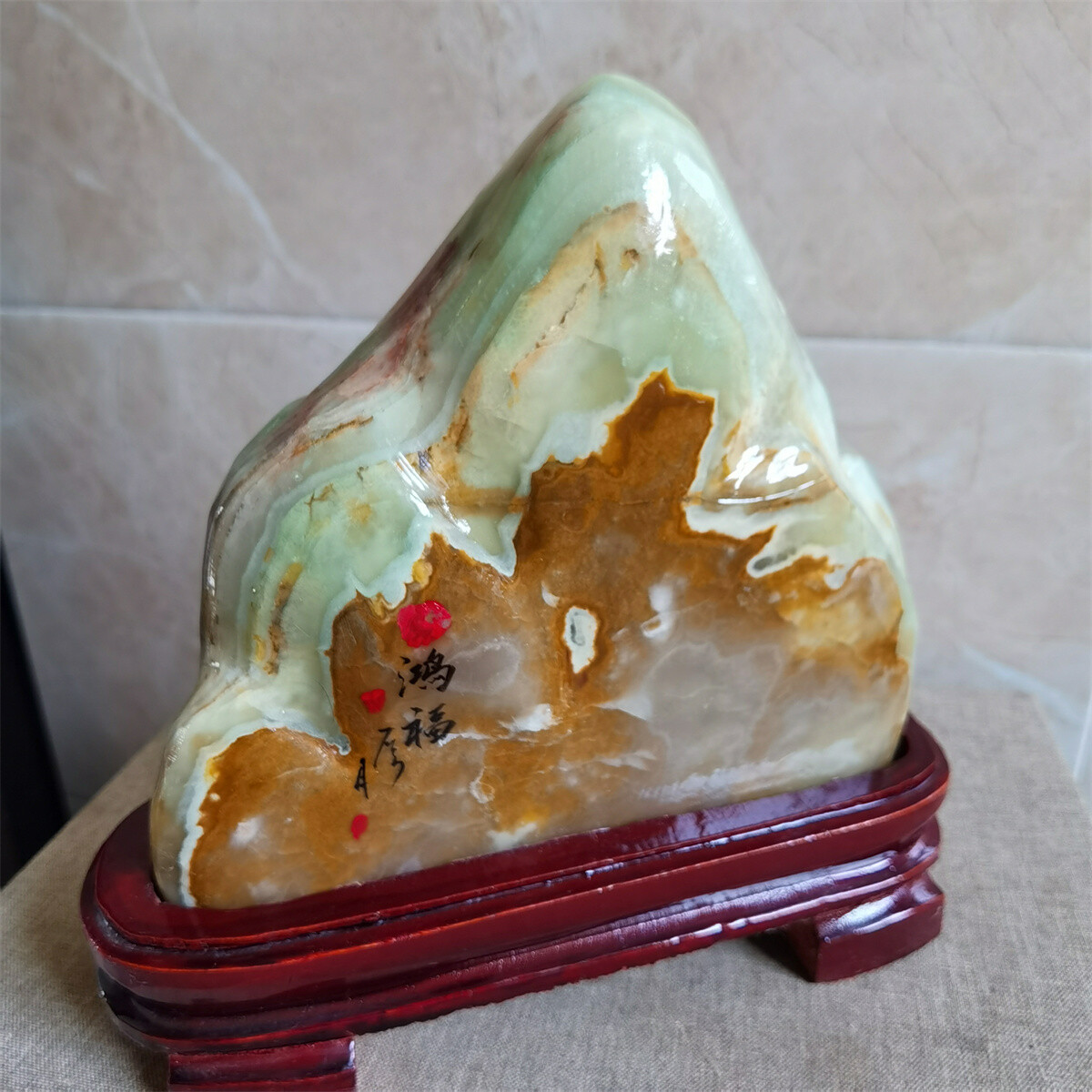 5.5 LB Natural colorful Afghan jade display articel healing A681