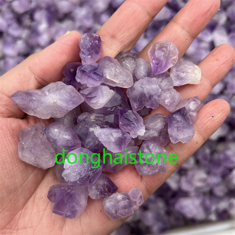 Natural Amethyst Rough Quartz Crystal Mineral Specimens Reiki Healing 8-12pcs