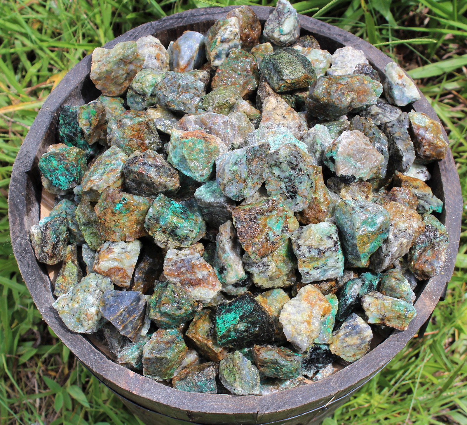 Bulk 1/2 lb Lot Rough Natural Chrysocolla (Raw Crystal Stone Tumbler Rock) 8 oz