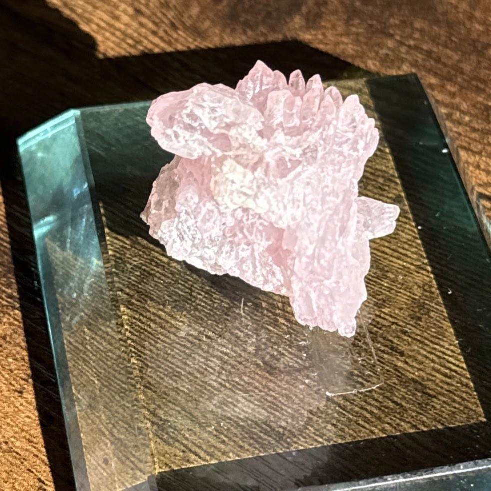 Crystalized Rose Quartz Cluster, Minas Gerais , Brazil, 34+ Grm, Natural, Old In
