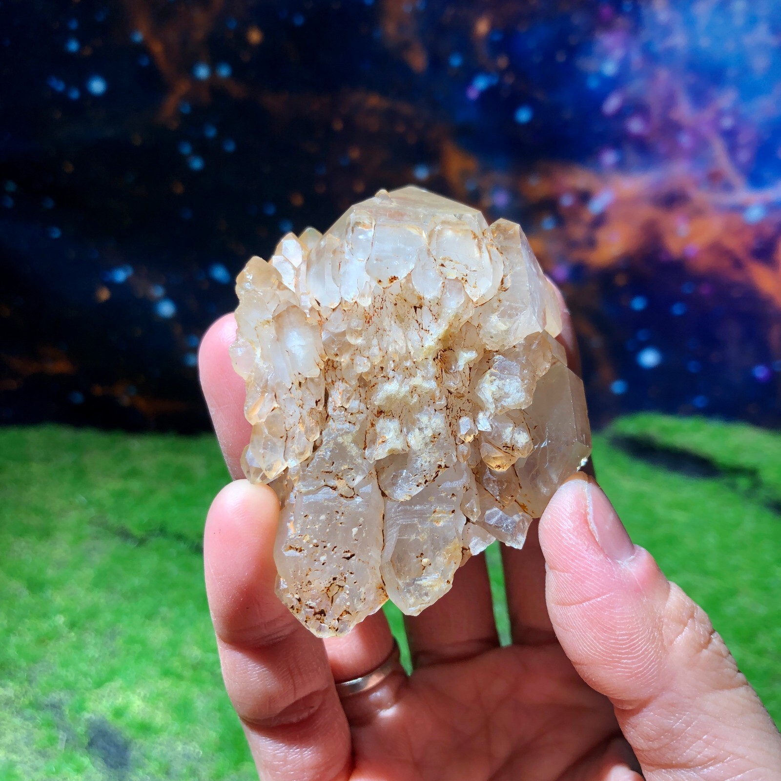 Brazil Elestial Quartz Skeletal Quartz Natural Crystal Healing 7×4.5cm