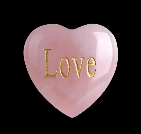 Love Pink Heart Shaped Crystals Rose Quartz Crystal Lover Birthday Healing Gifts