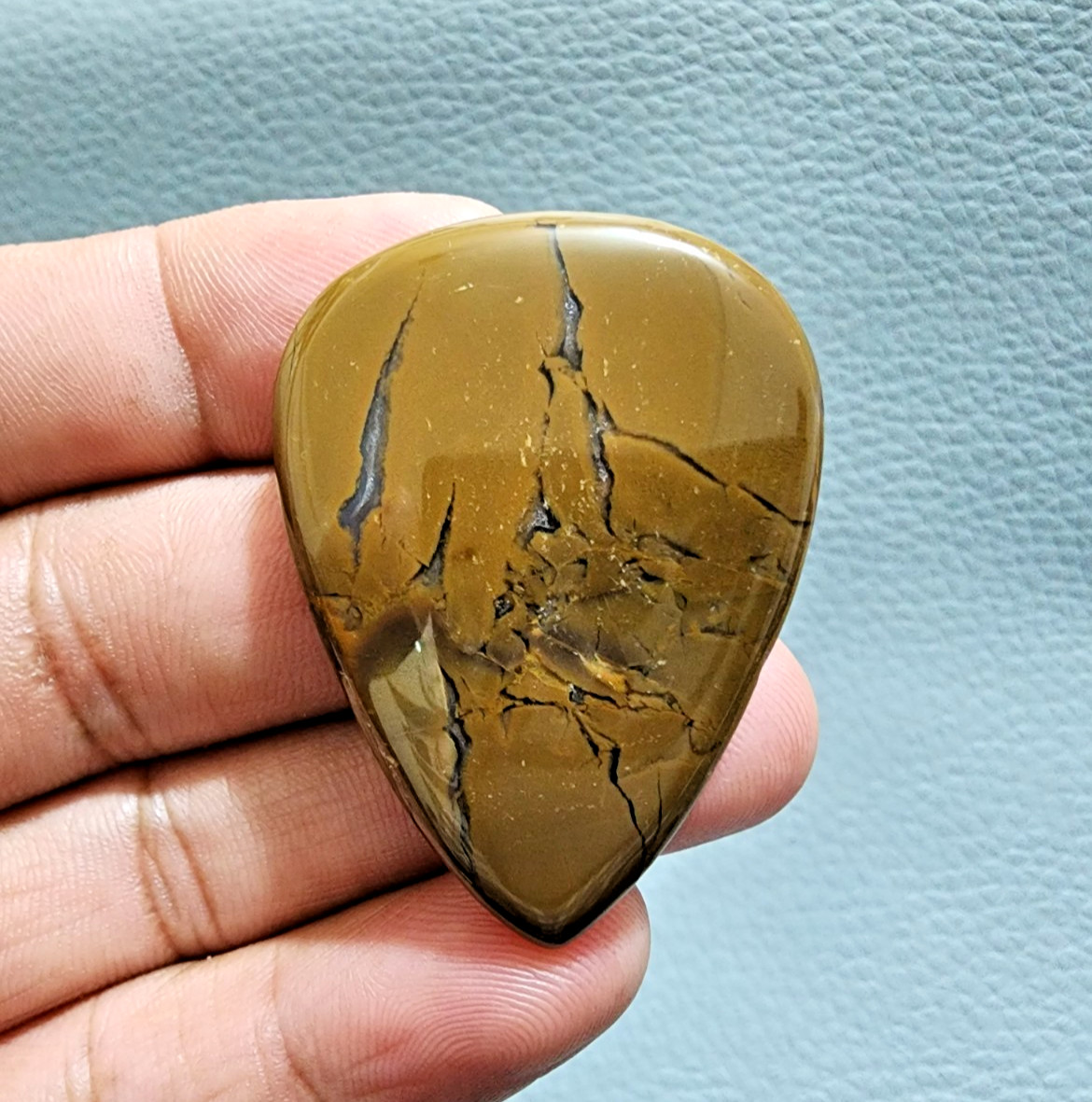 Fabulous AAA+ 64 Crt Septarian Dragon Stone Crystal Pear Shape Cabochon Gemstone