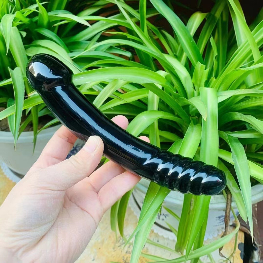 1pc Natural obsidian Quartz Carved Penis Skull Crystal Reiki Healing gift decor