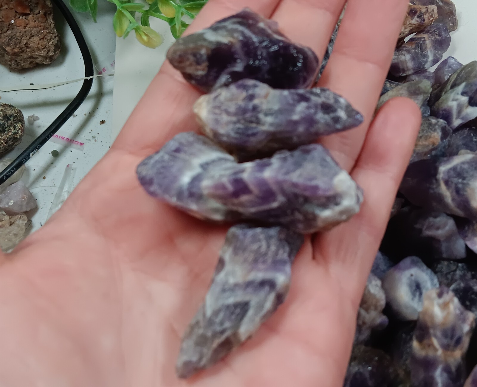 2.5 Pound Lot Amethyst crystal chevron amethyst Zambia all natural Lot 3