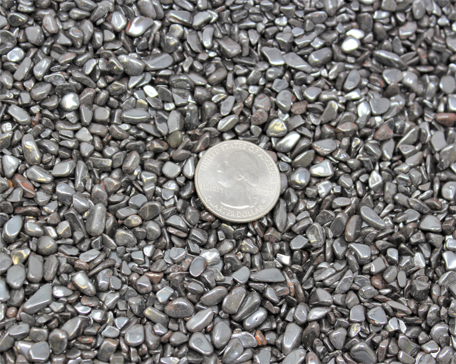 Hematite Semi Tumbled Gemstone Mini Chips 5-10 mm: Choose Oz or lb (‘A’ Grade)