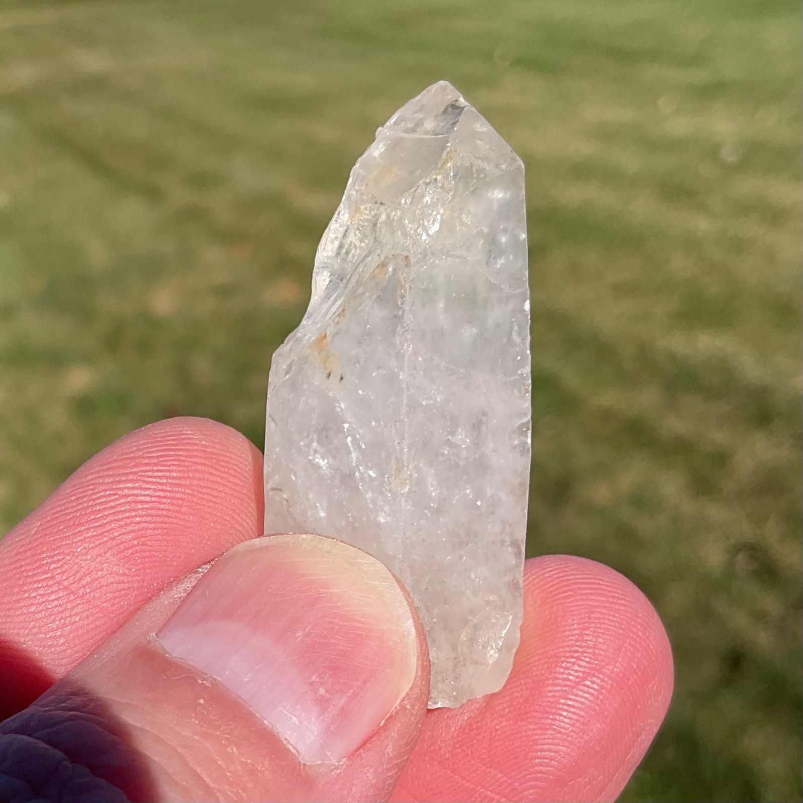 Etched Quartz Crystal Phantom Specimen 16g Natural Lightning Strike Look
