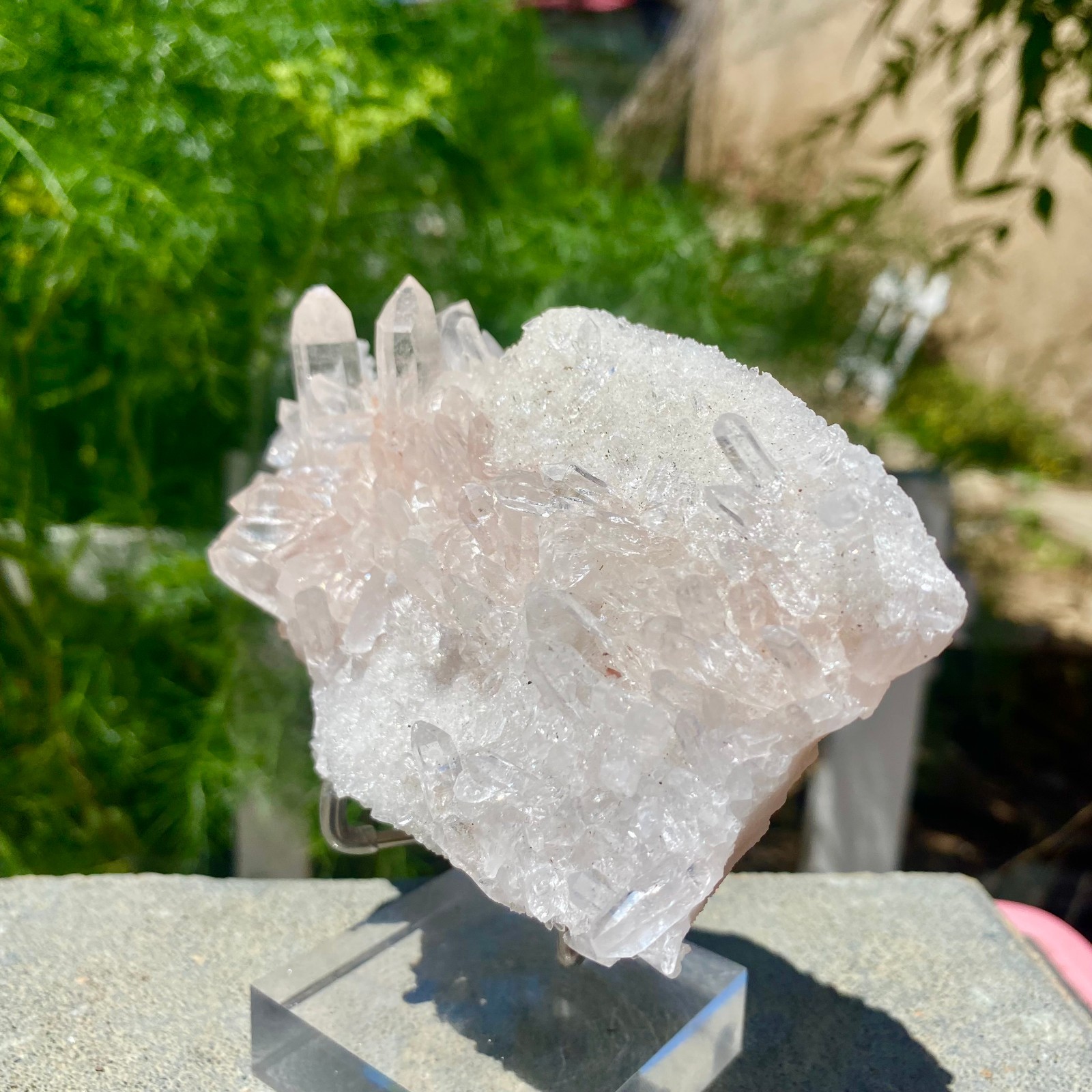 282G Natural Clear White Crystal Quartz Cluster Energy Healing Specimen