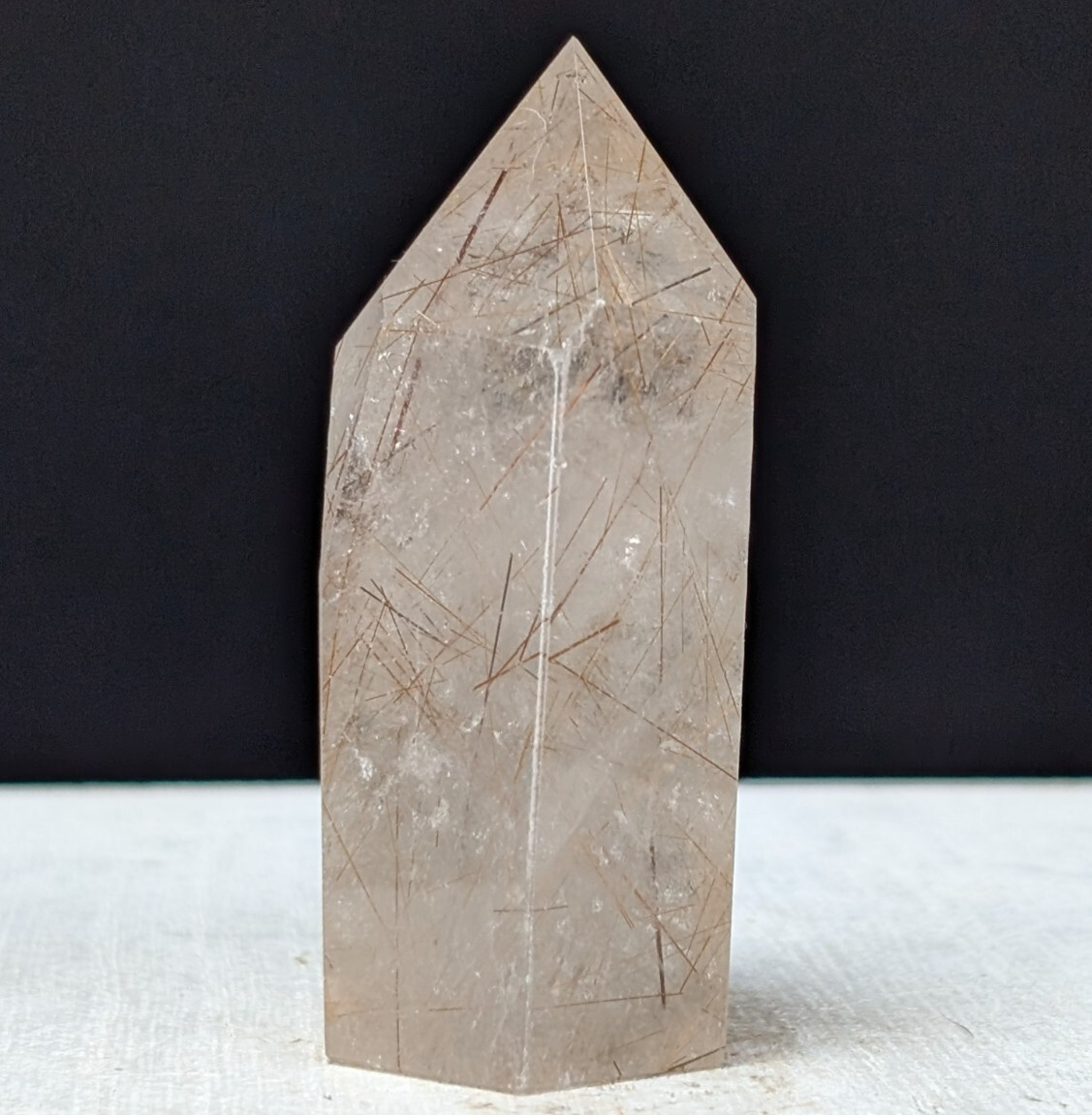 Golden Rutile Tower Rutilated Point Crystal Gemstone Quartz Chakra