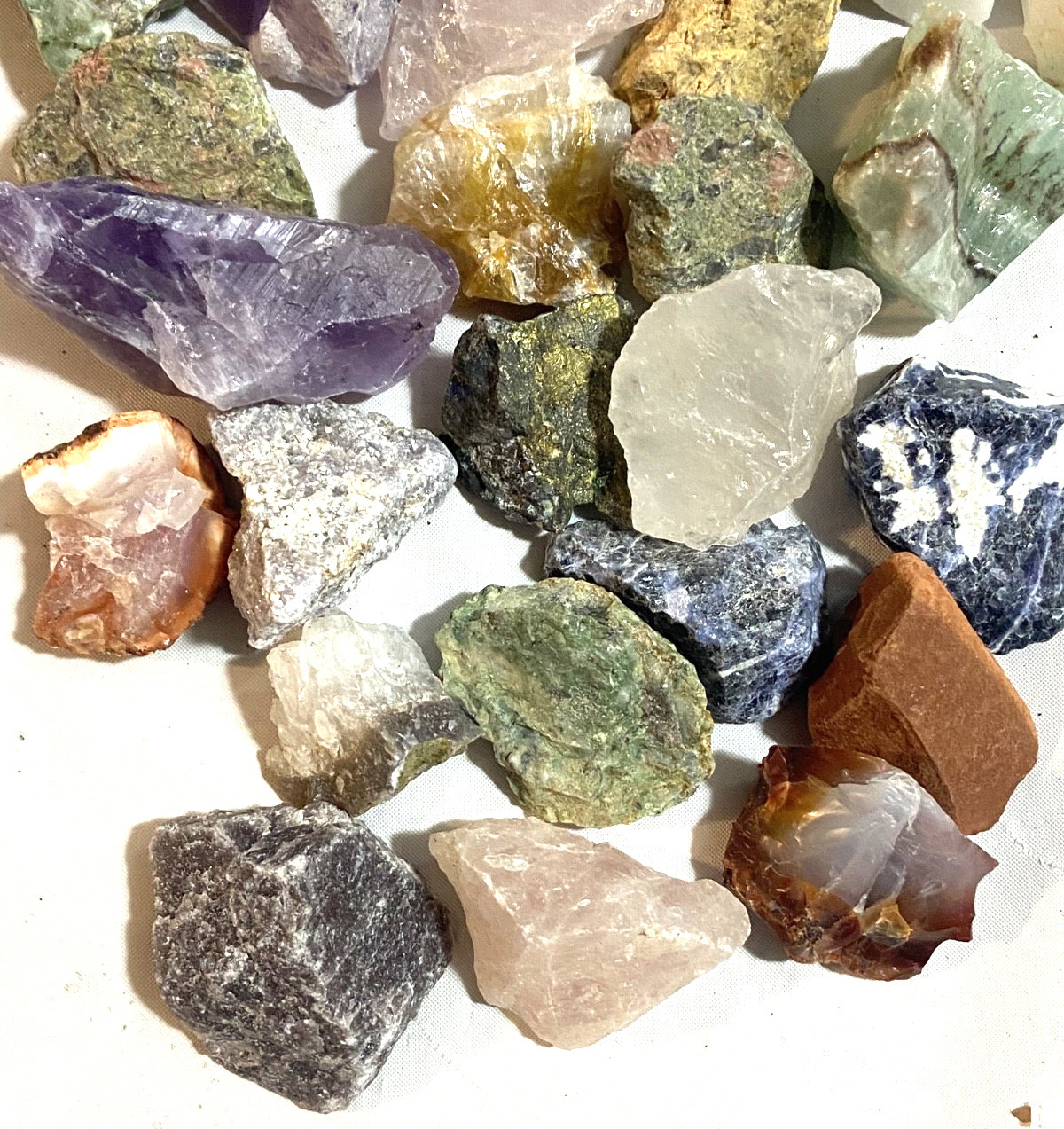 Natural Rough Raw Ready to Tumble Stones Rocks Mixed Sizes 2lb Lot