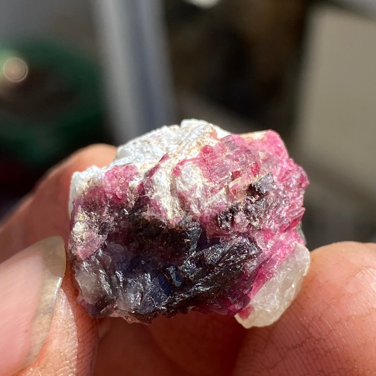 7.0g Natural Pink Tourmaline Crystal Cluster Rough Gem Mineral Specimen