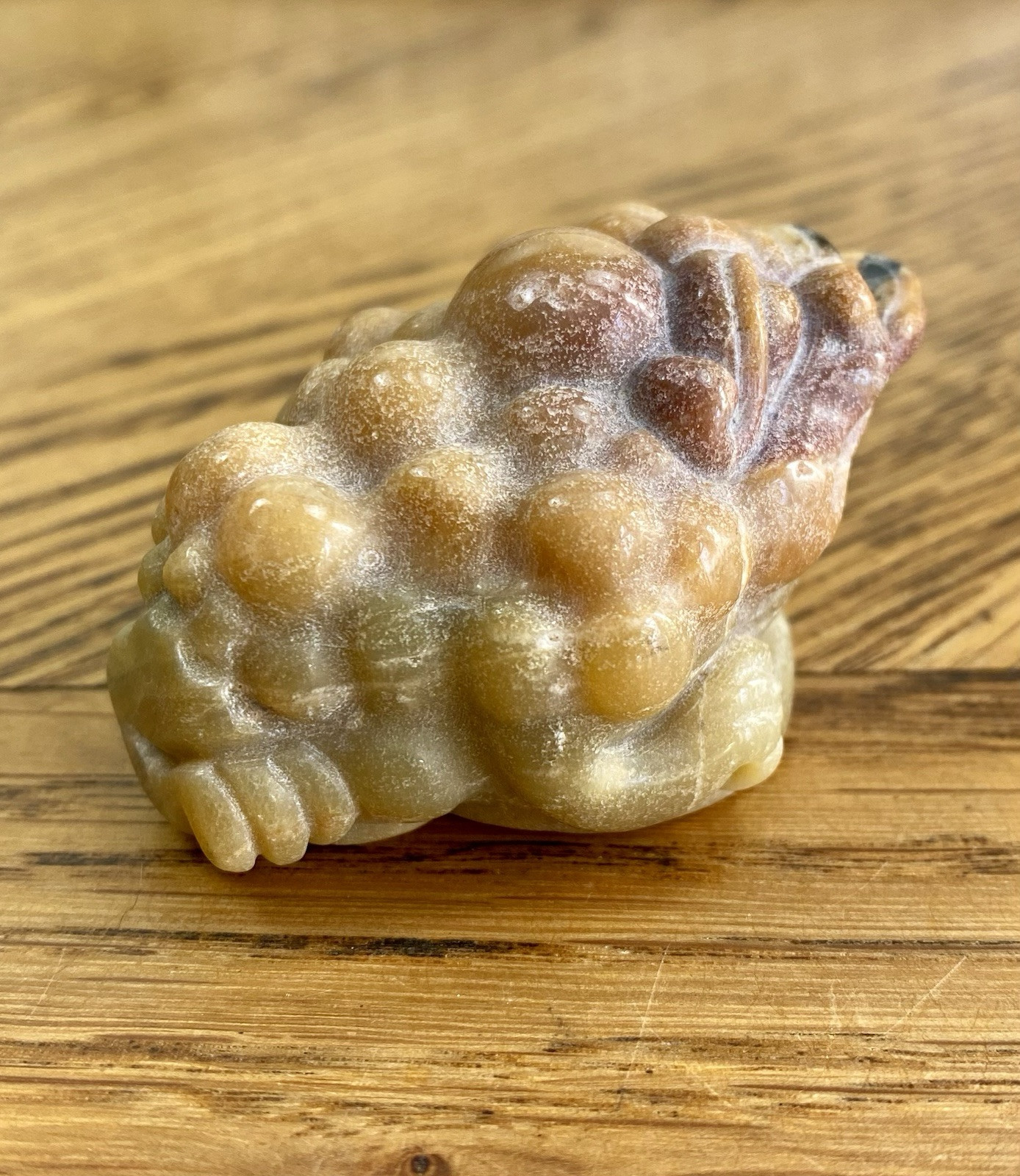 Crystal Caribbean Calcite 3 Leg Money Toad Frog Coin Shui Prosperity 102g (8)