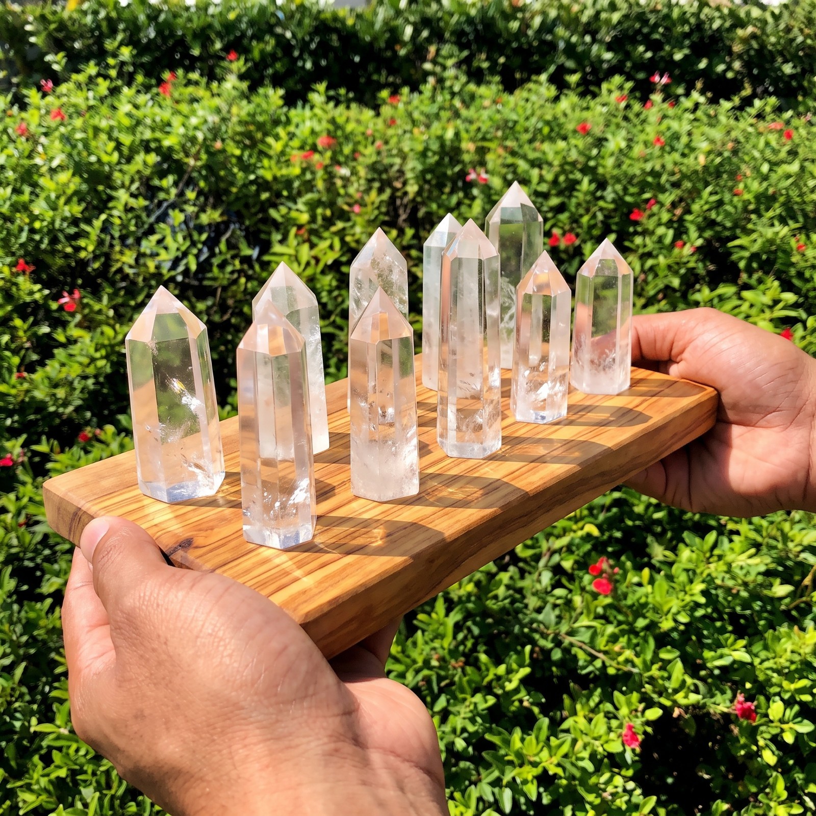 Natural Clear Quartz Crystal Point Healing Obelisk Wand Reiki Meditation 3-3.5″