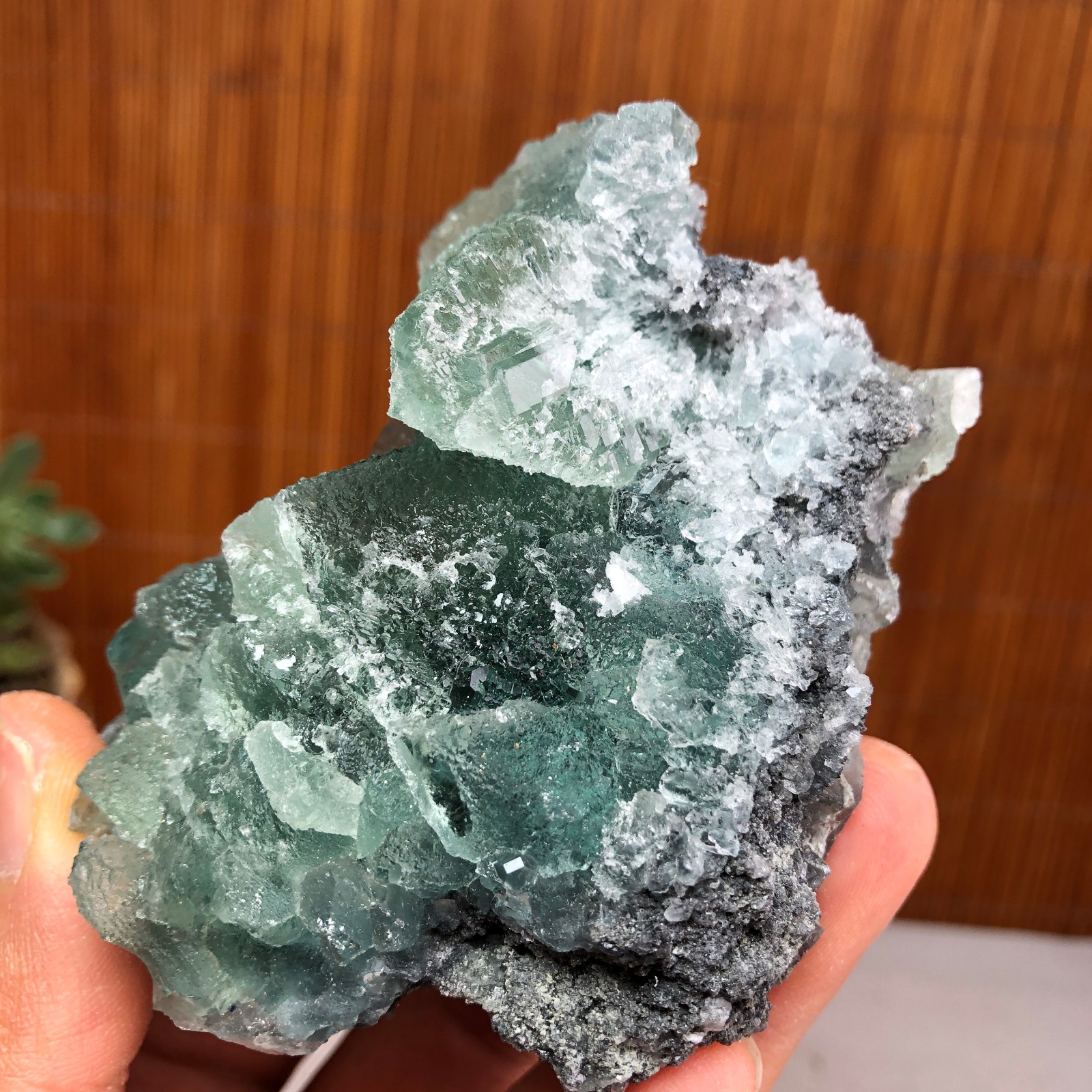 75-55-50mm Rare Natural Green Calcite fluorite Mineral Specimen 265g A6119
