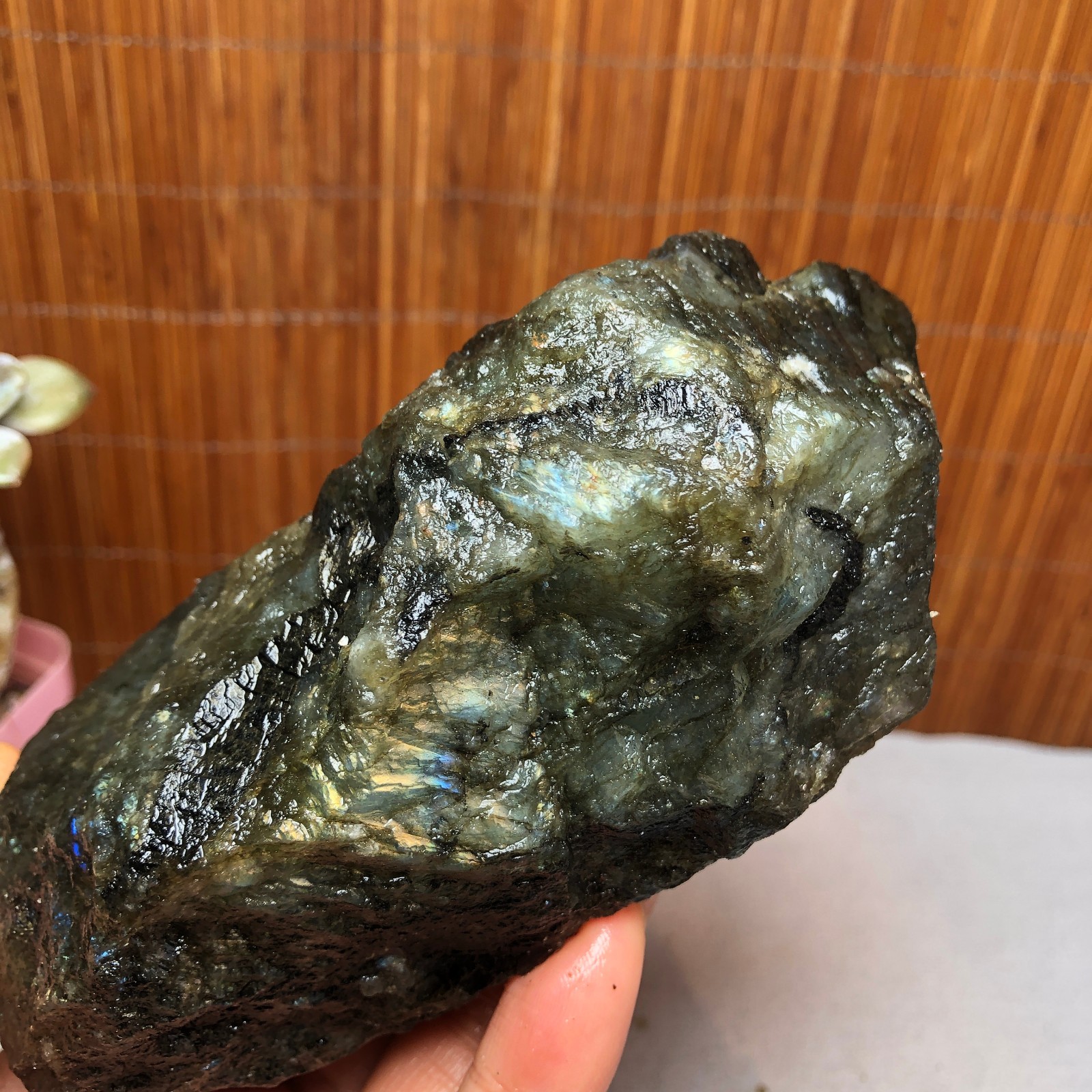 120-57-51mm Natural Labradorite Crystal gemstone Rough Mineral Specimen A3131