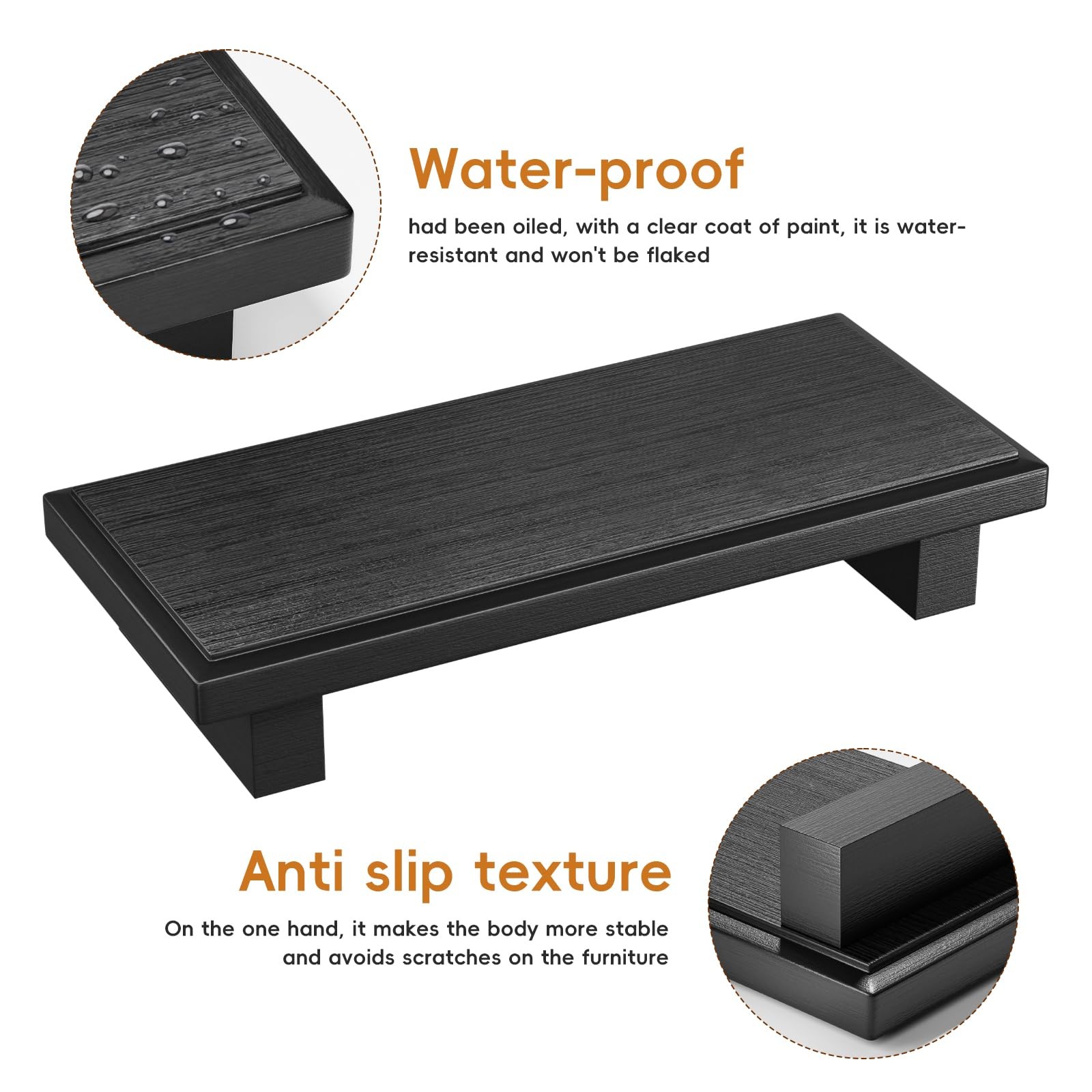 Bathroom Counter Organizer Wood Pedestal Stand Farmhouse Decorative Tray Soap…