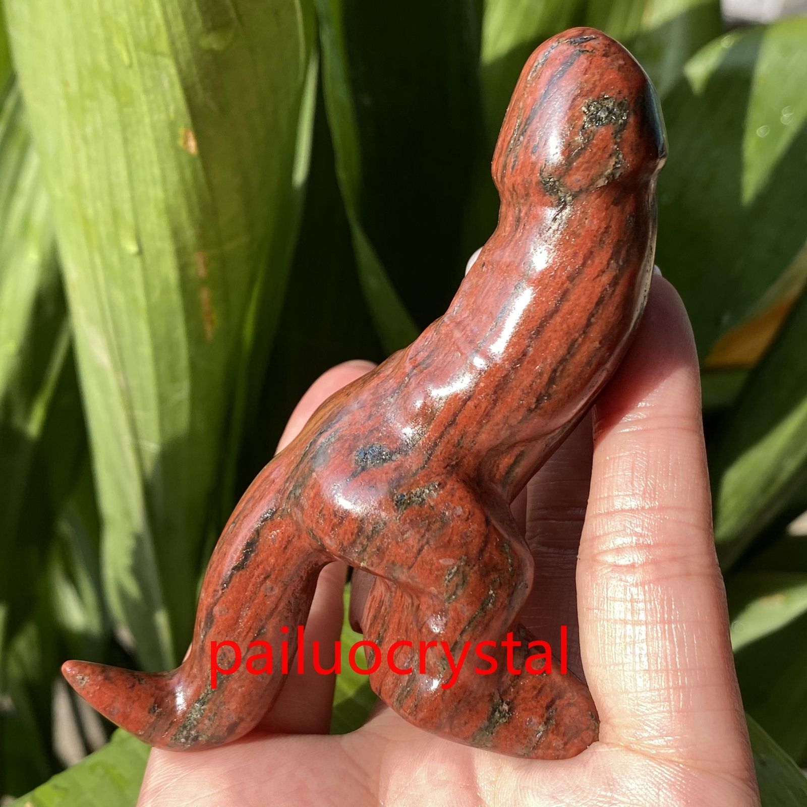 1pc Natural Sesame red Male Penis Quartz Crystal Skull Carved Figurines 3.8″