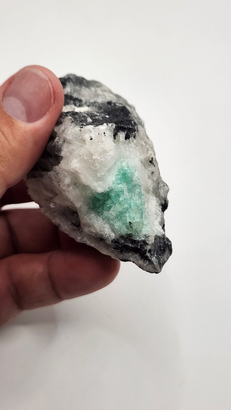 Rough Crystal Colombian Emerald Raw Matrix Collector Piece, Natural Not treament