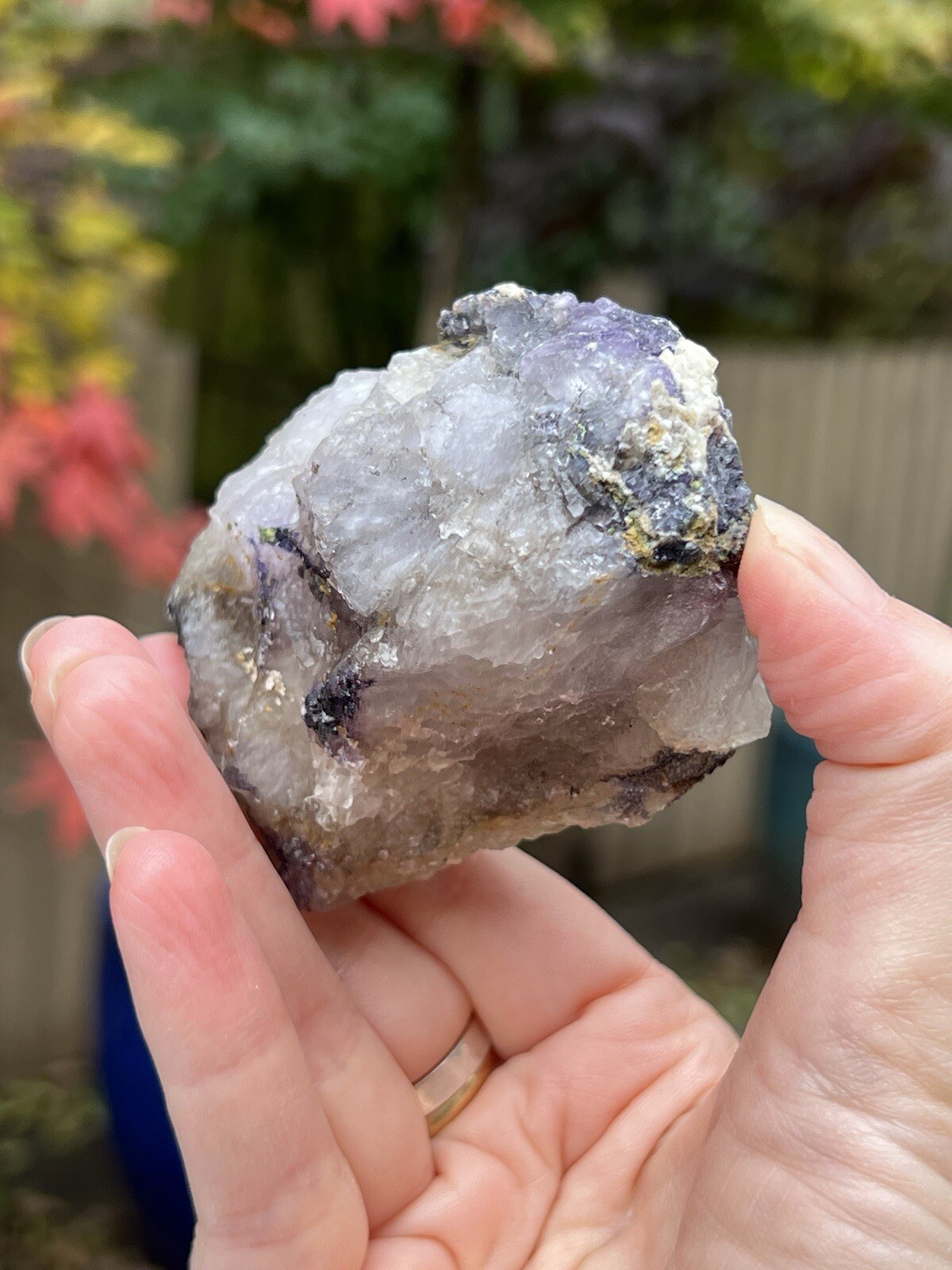 Blue John Fluorite Mineral Specimen United Kingdom 240g 17