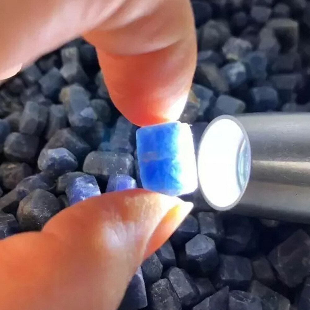 50/100g Natural Blue Sapphire / Ruby / Mix Lot Rough Loose Gemstone Precious