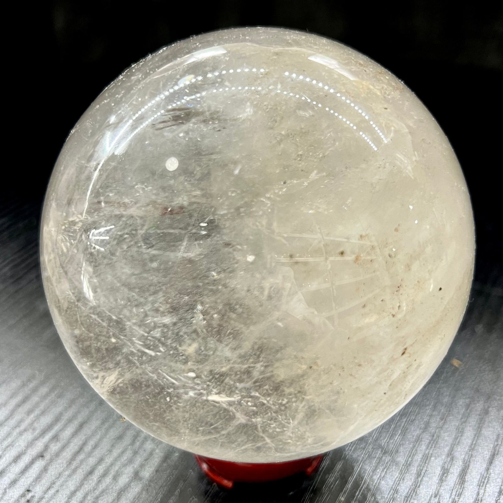 2.6LB Top Natural Clear Quartz Sphere Crystal Ball Reiki Meditation Gems Gifts