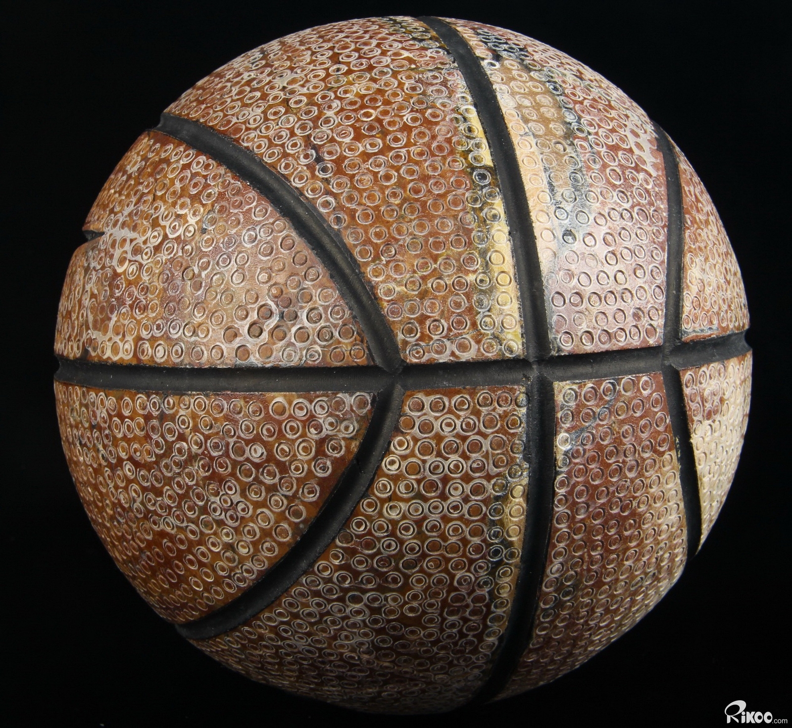 New! Basketball 6.0″ Dinosaur Egg Agate Carved Crystal Sphere, Crystal Healing