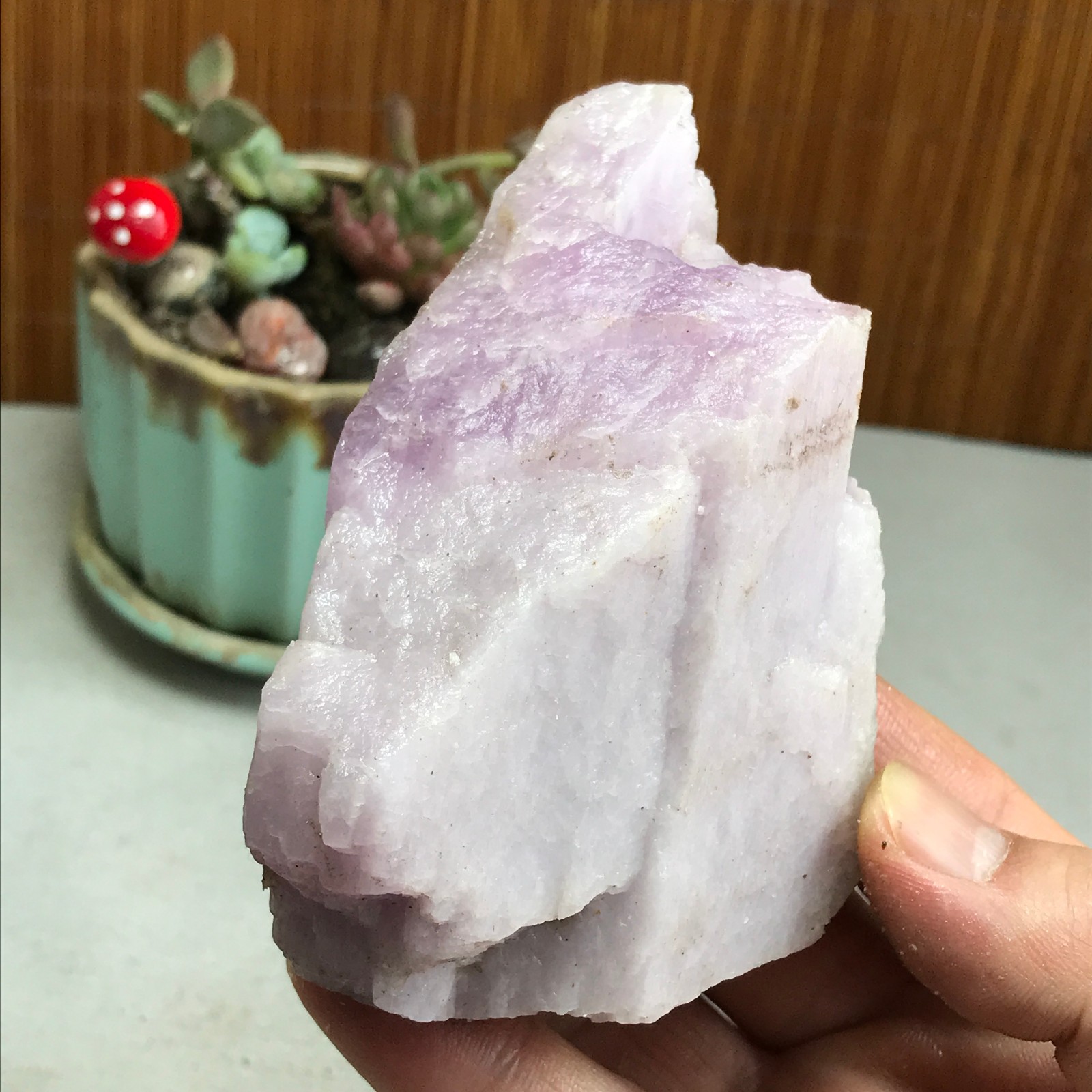 80-52-37mm NATURAL ROUGH KUNZITE PINK SPODUMENE CRYSTALS 254g A4608