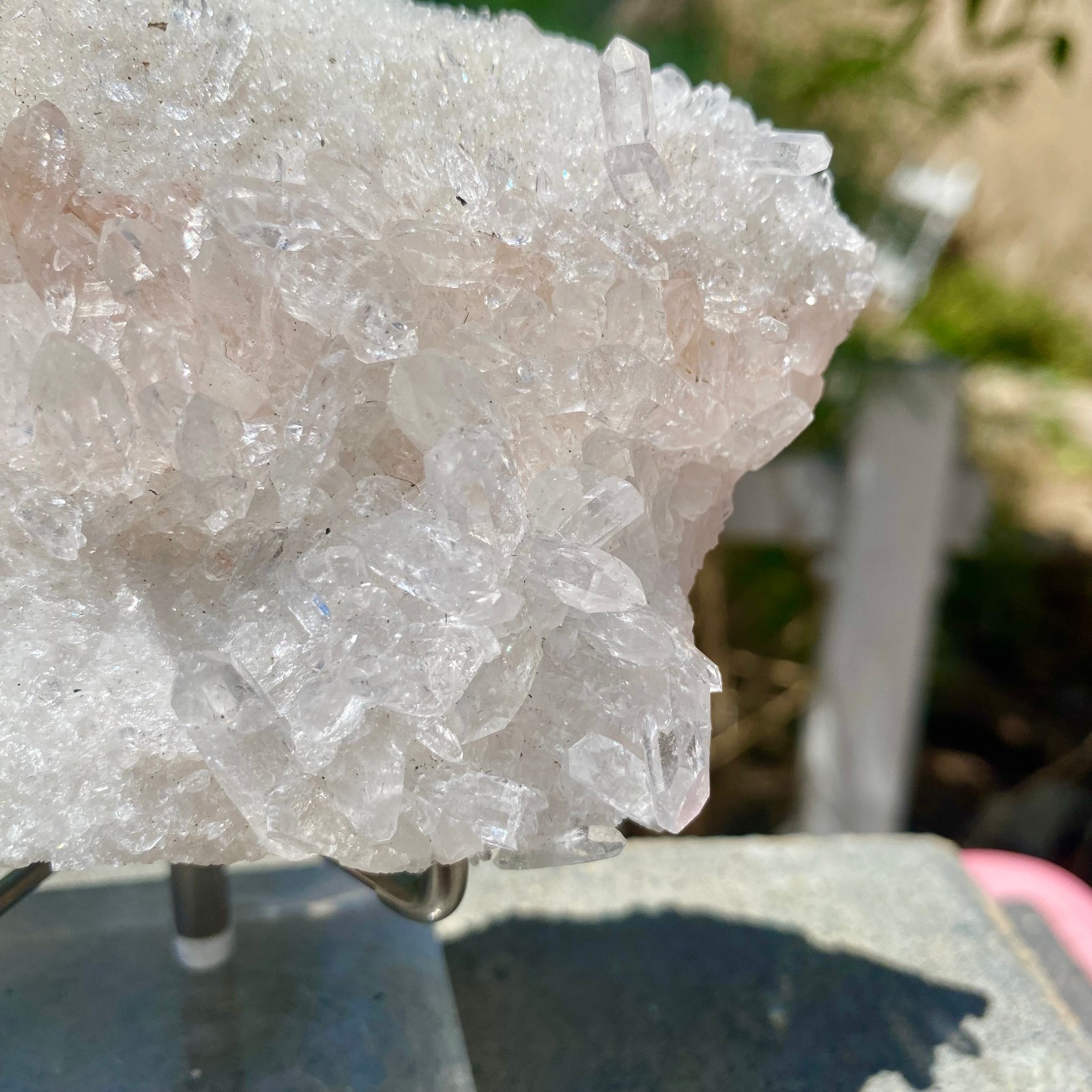 282G Natural Clear White Crystal Quartz Cluster Energy Healing Specimen