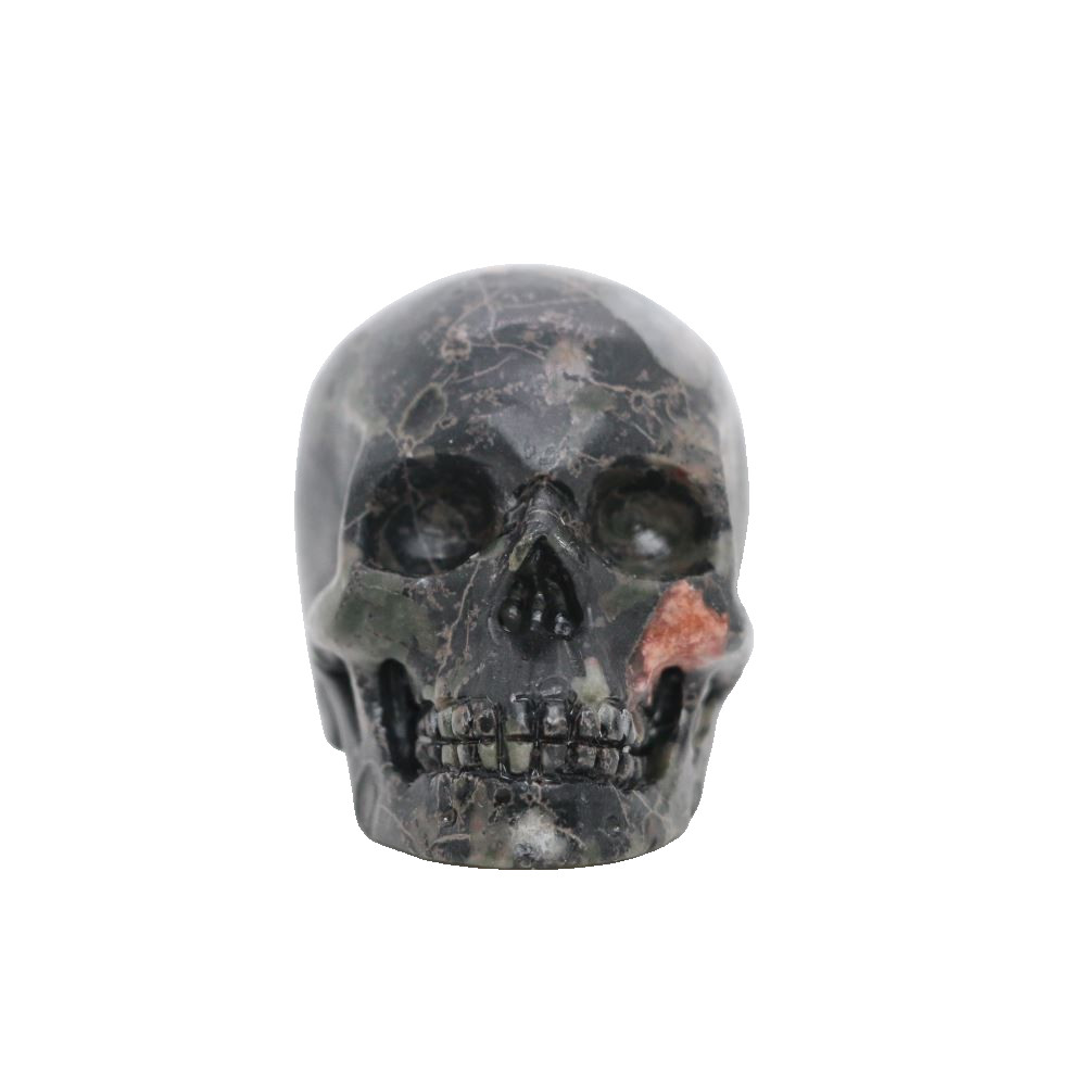 2″ PLUM FLOWER STONE Carved Crystal Skull Realistic Healing Randomly Send 1pc