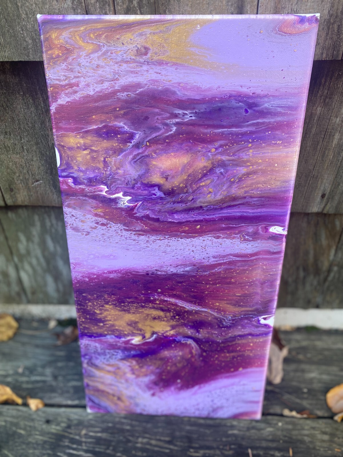 Acrylic Pour Painting 10inches x 20 inches 