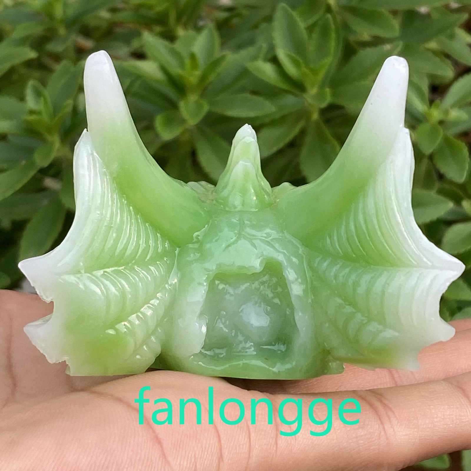 3.5″ Luminous Stone Pink Dragon skull Carved Quartz Crystal Gift Healing 1pc