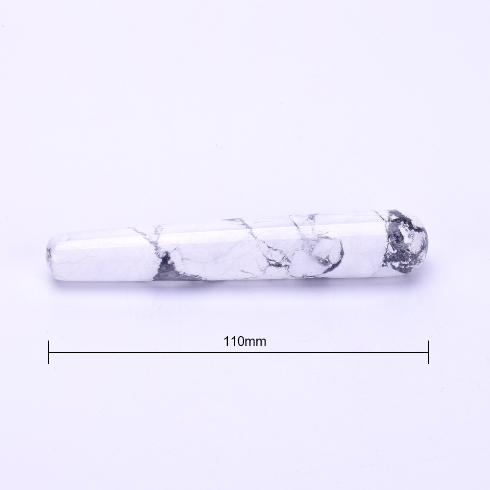 1PC 110 mm Natural Howlite yoni wands Gemstone pleasure wand Kegel Exercise