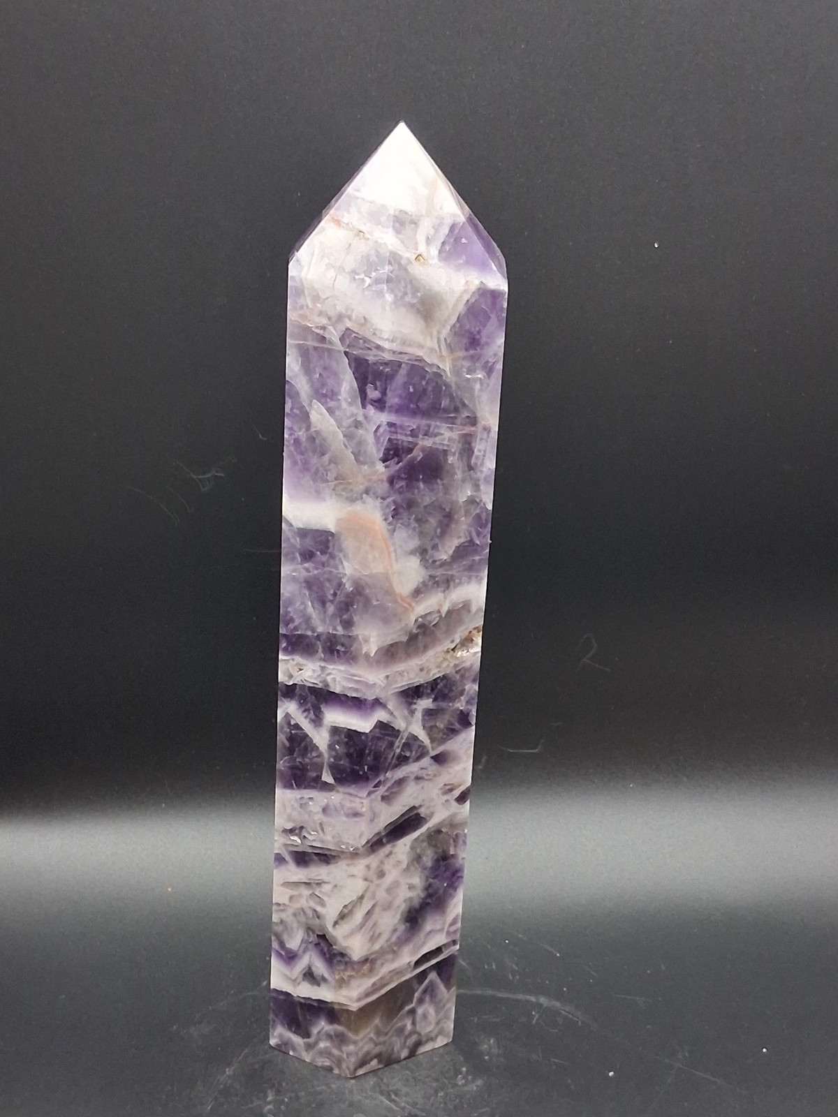 Large dream amethyst tower! 1.10 pounds, 8.5 inches tall