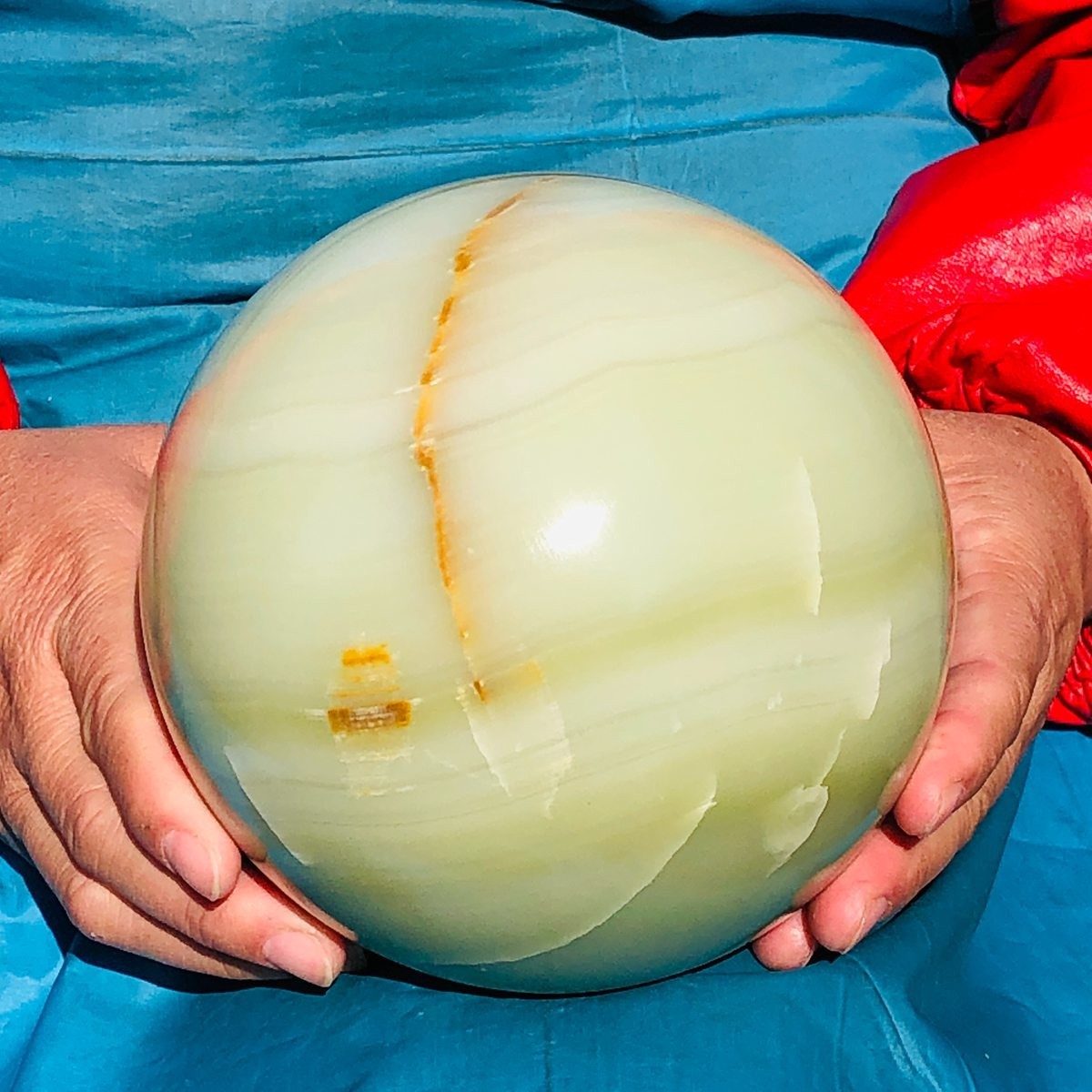 4170g Natural Afghan Jade Chakra Quartz Sphere healing ball Specimen