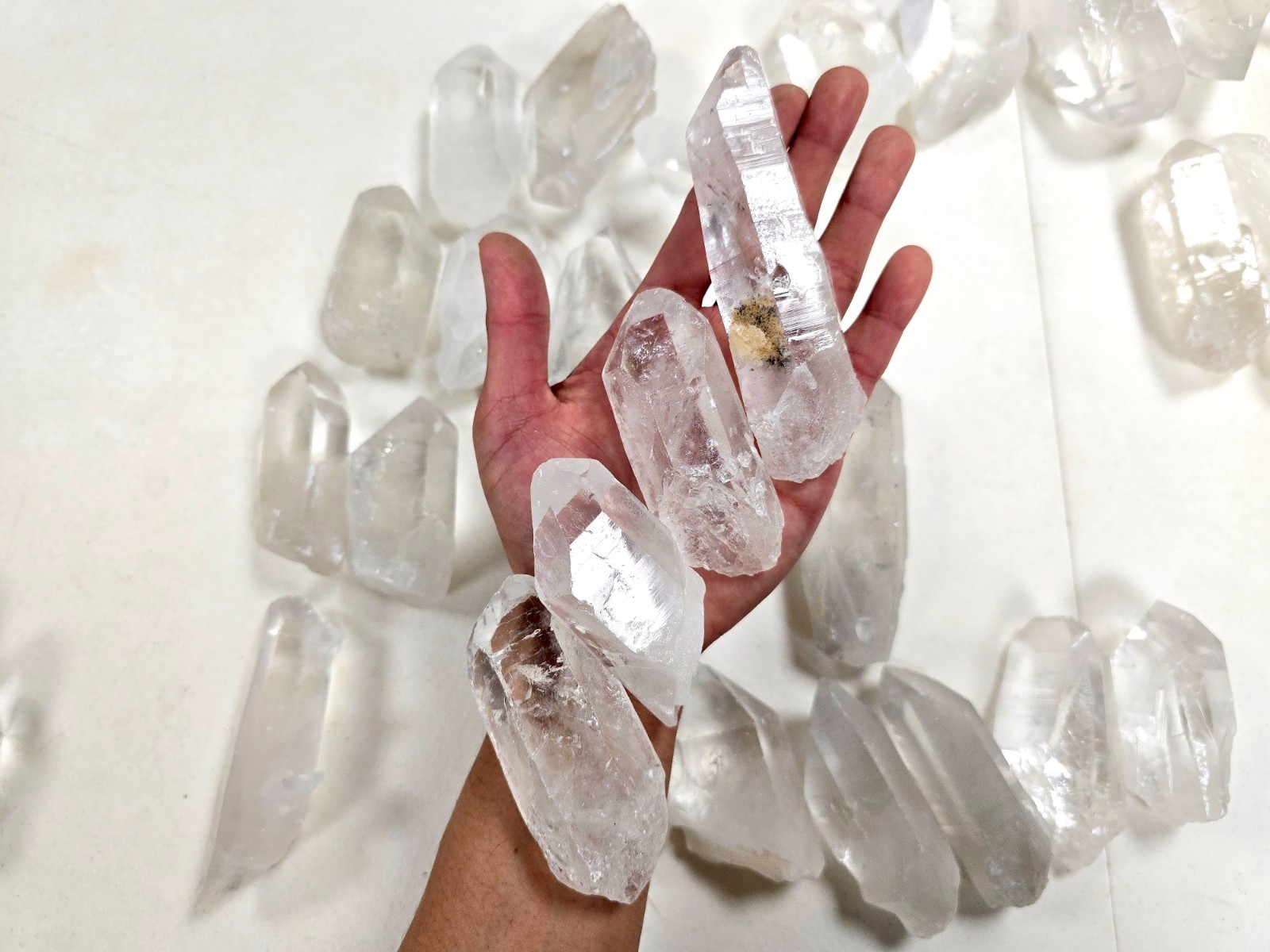 JUMBO QUARTZ CRYSTAL SPECIMENS RAW CLEAR QUARTZ POINTS FOR DISPLAY HEALING GIFT
