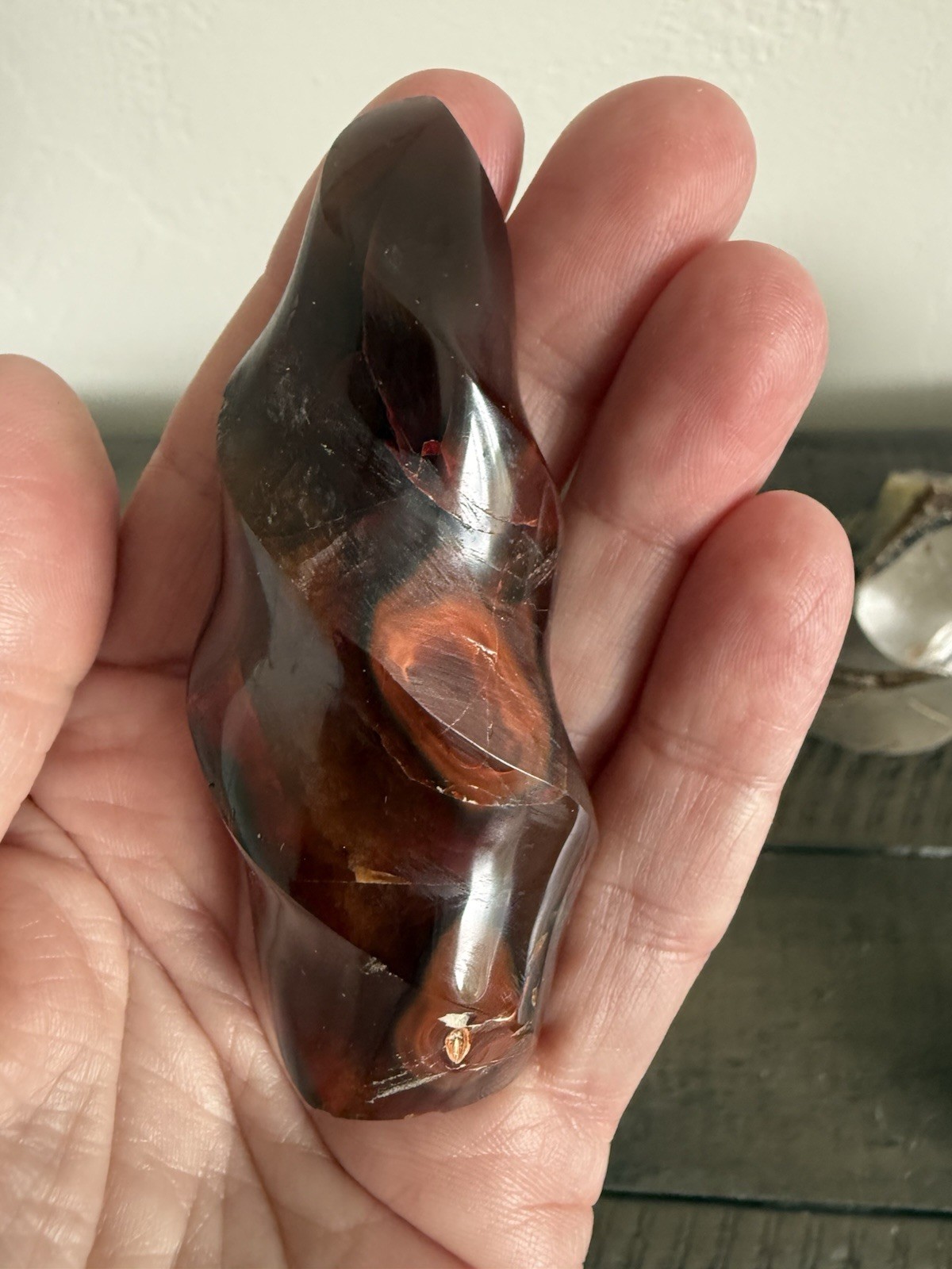 Large Crystal Lot Quartz Point Amethyst Jasper Flames Mixed Stones Display