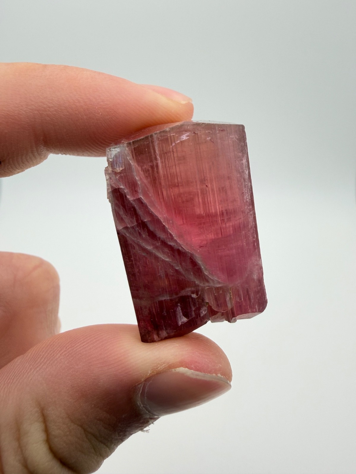 Large 24 gram Gem Pink Tourmaline Crystal Specimen from Himalaya Mine California