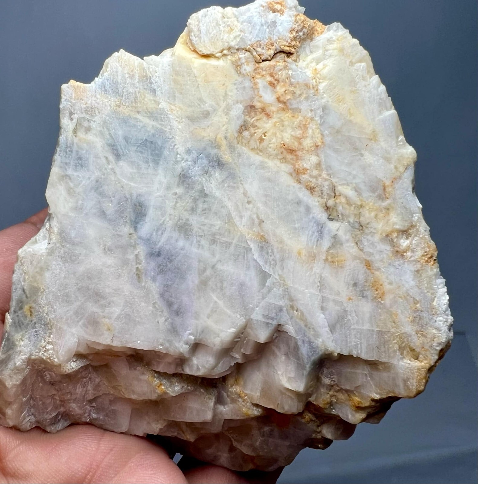 298 Gram Ultra Rare !! Eye Clean Honey Katlang Topaz Huge Crystal On Matrix @PAK