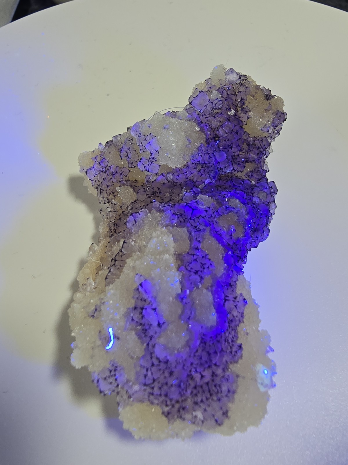 Purple Flourite QR Code Natural Genuine Specimen X4