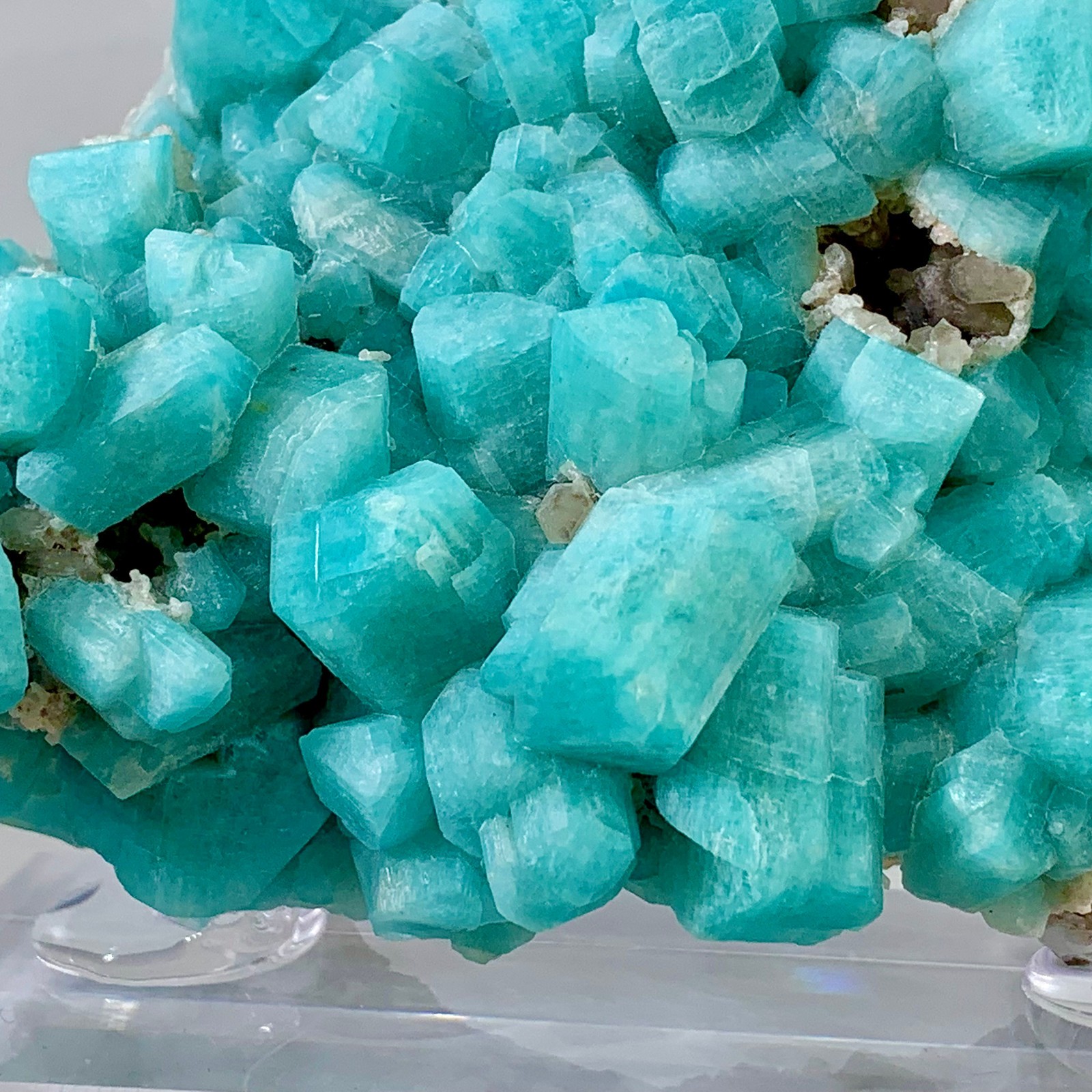 230g Rare!! Natural beautiful Amazonite with Quartz Crystal Specimen Rough
