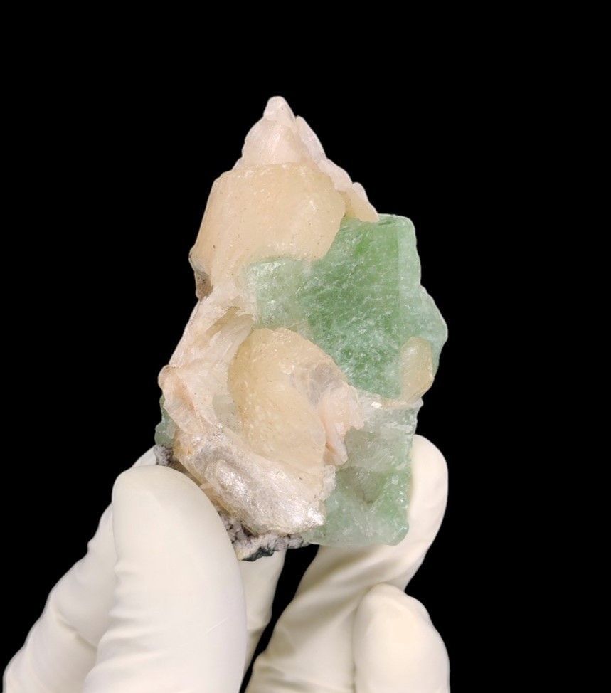 Natural Green Apophyllite In Stilbite Minerals #11