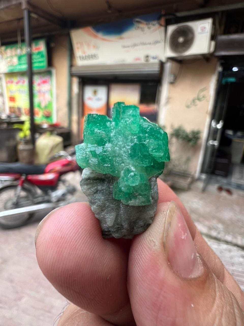 15Gm | Natural Emerald Crystal Bunch In Matrix Specimen l Swat, Pakistan.