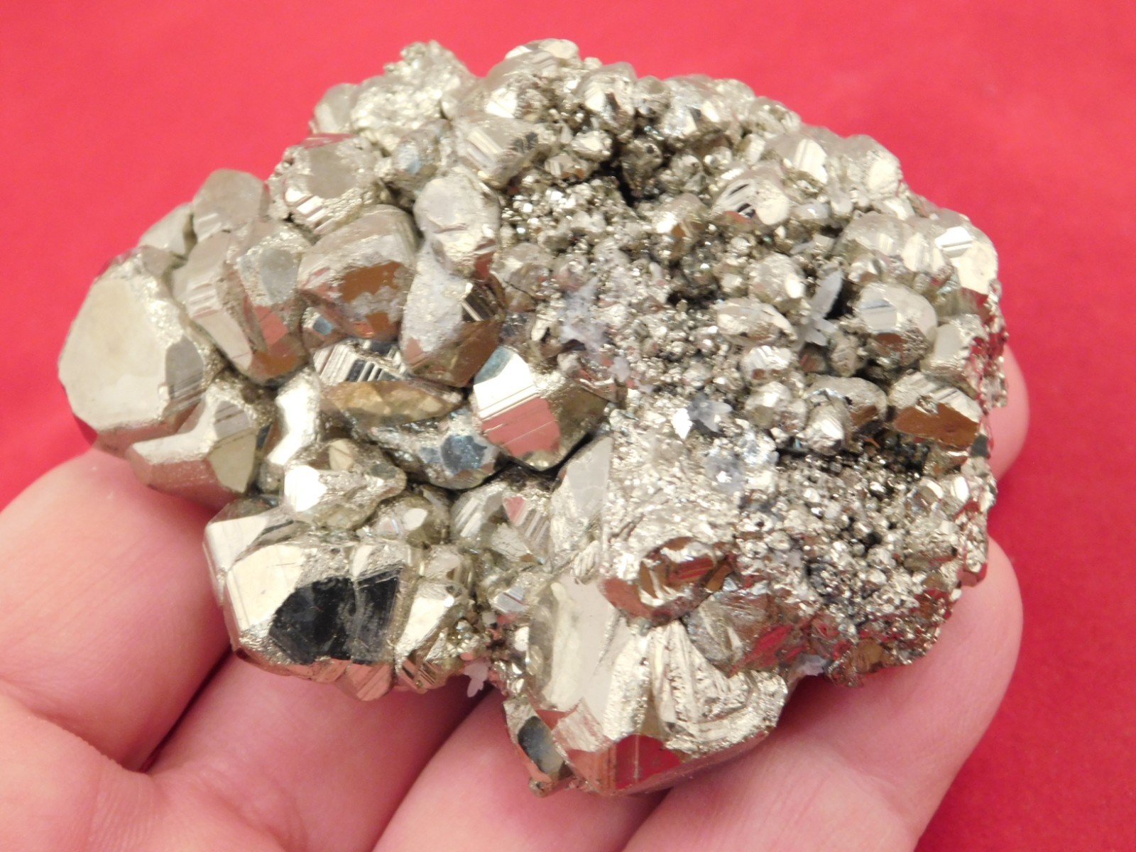 Larger! RHOMBIC PYRITE Crystals Cluster 100% Natural Peru 341gr