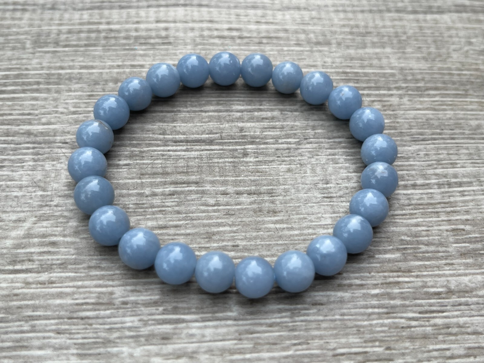 Grade A++ Angelite Crystal Bead Bracelet 8mm,Genuine Gemstone Bracelet,Bulk Lot