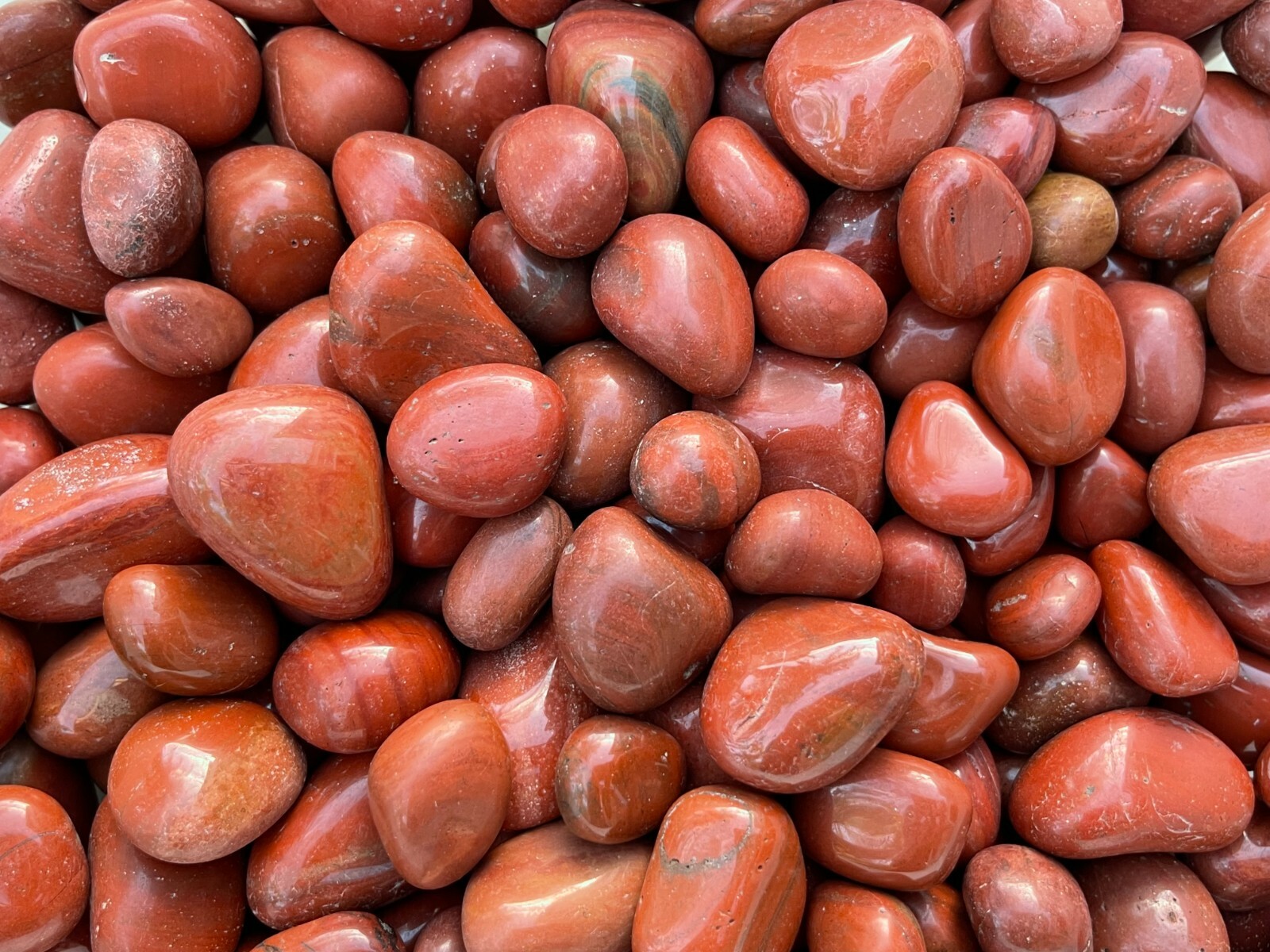 Grade A++ Red Jasper Tumbled Stones, 0.7″-1.25″ Tumbled Red Jasper,Pick A Weight